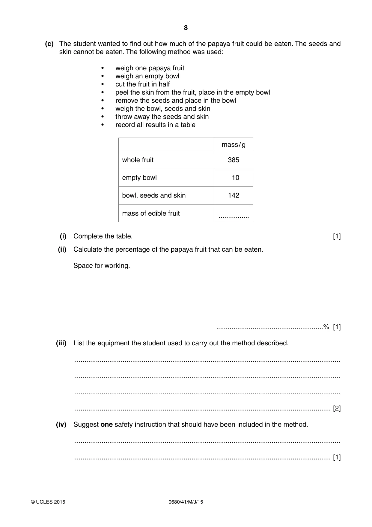Cambridge IGCSE Environmental Management 0680 2015 May/June Paper 4 · Variant 1 question paper, page 8 of 20