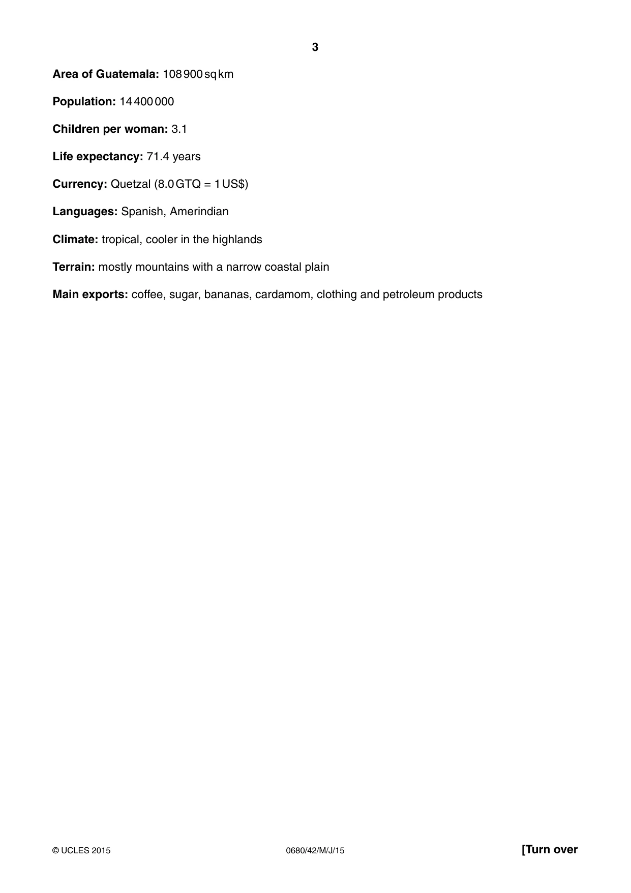 Cambridge IGCSE Environmental Management 0680 2015 May/June Paper 4 · Variant 2 question paper, page 3 of 16