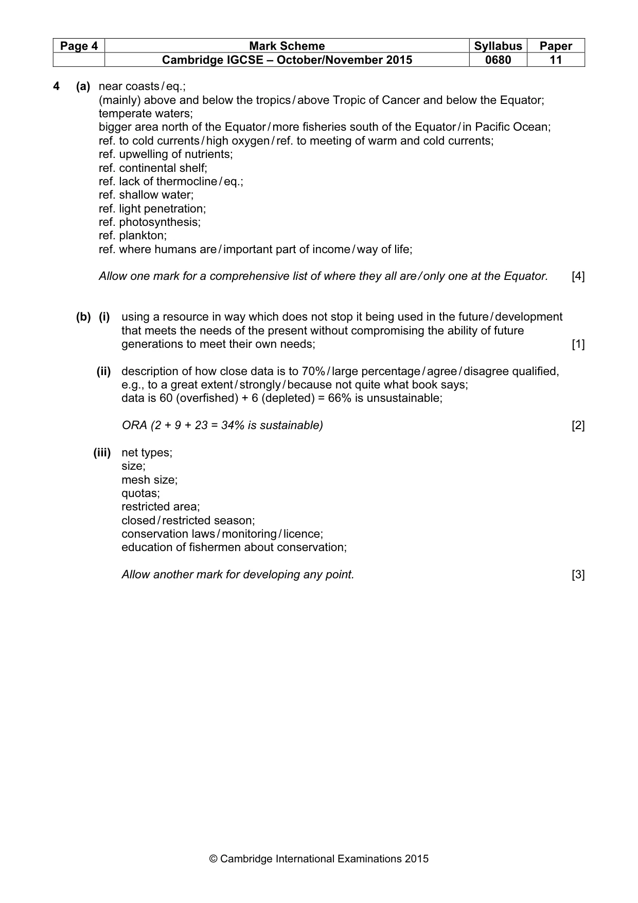Mark scheme, page 4 of 6