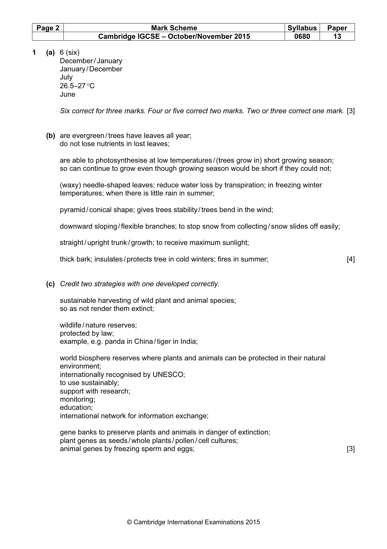 Mark scheme, page 2 of 7