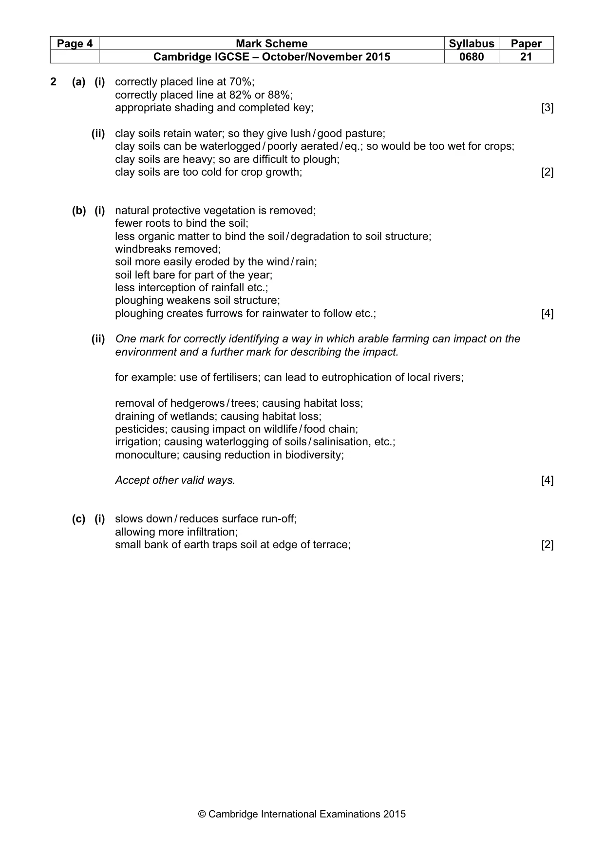 Mark scheme, page 4 of 6