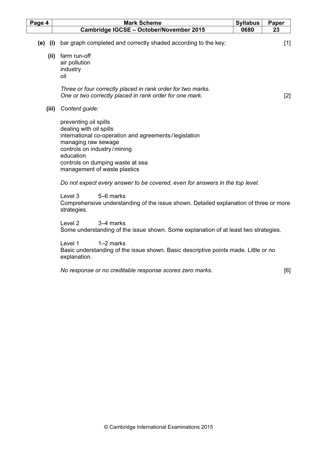 Mark scheme, page 4 of 7