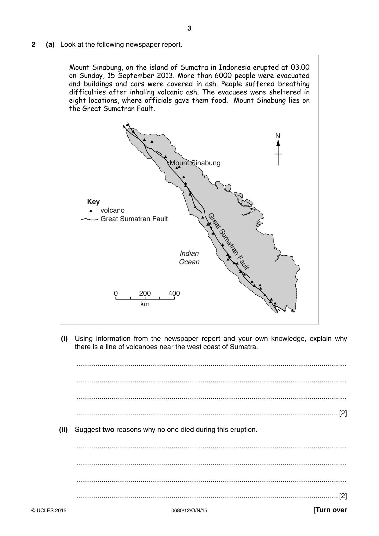 Cambridge IGCSE Environmental Management 0680 2015 Oct/Nov Paper 1 · Variant 2 question paper, page 3 of 16