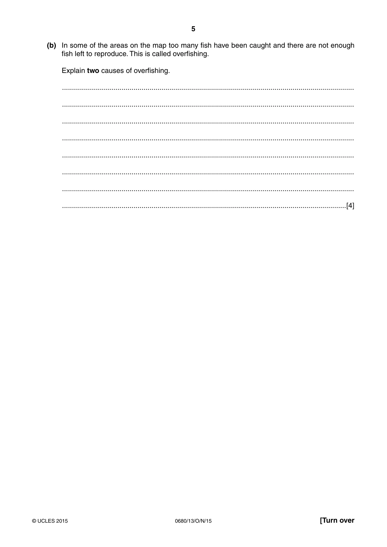 Cambridge IGCSE Environmental Management 0680 2015 Oct/Nov Paper 1 · Variant 3 question paper, page 5 of 16