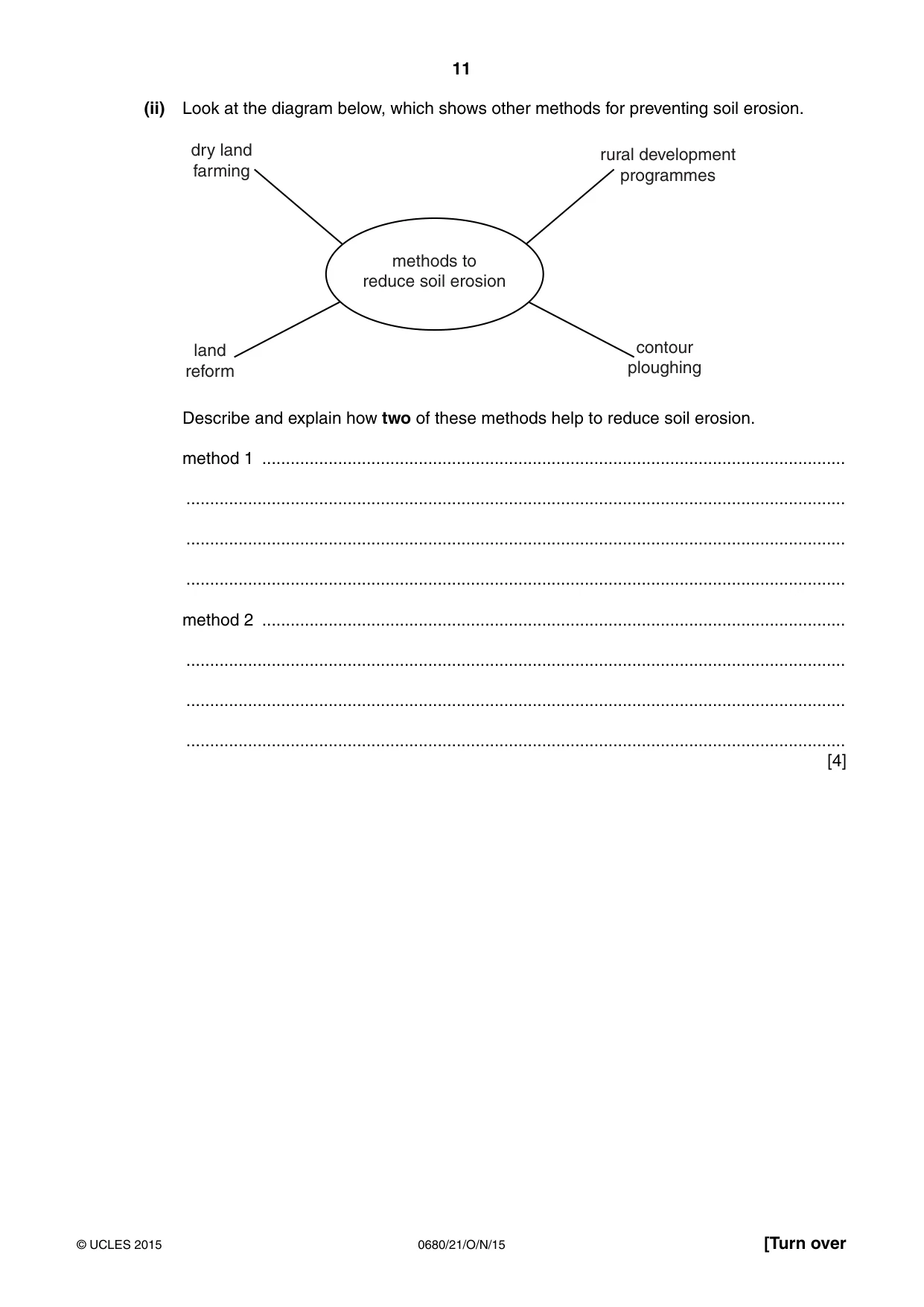 Cambridge IGCSE Environmental Management 0680 2015 Oct/Nov Paper 2 · Variant 1 question paper, page 11 of 16