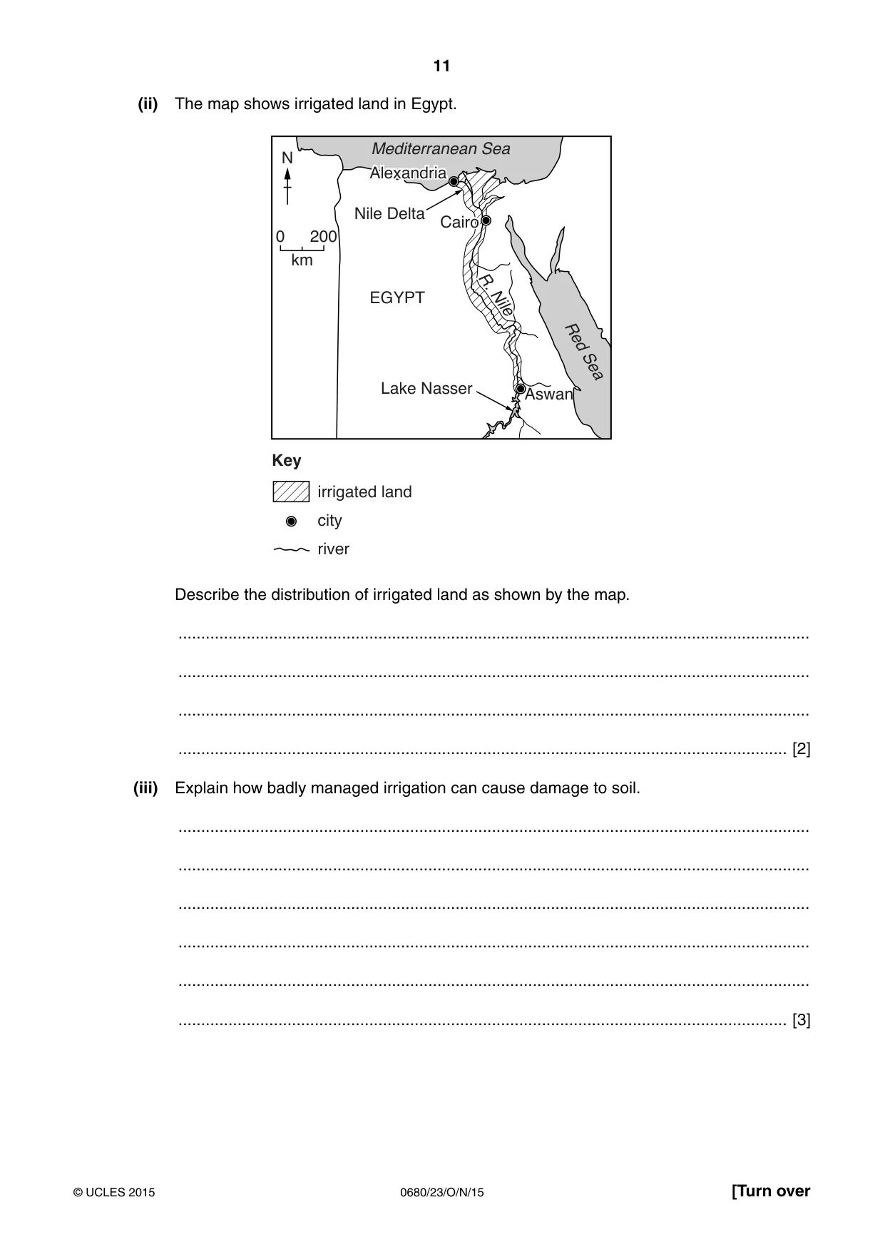Cambridge IGCSE Environmental Management 0680 2015 Oct/Nov Paper 2 · Variant 3 question paper, page 11 of 16
