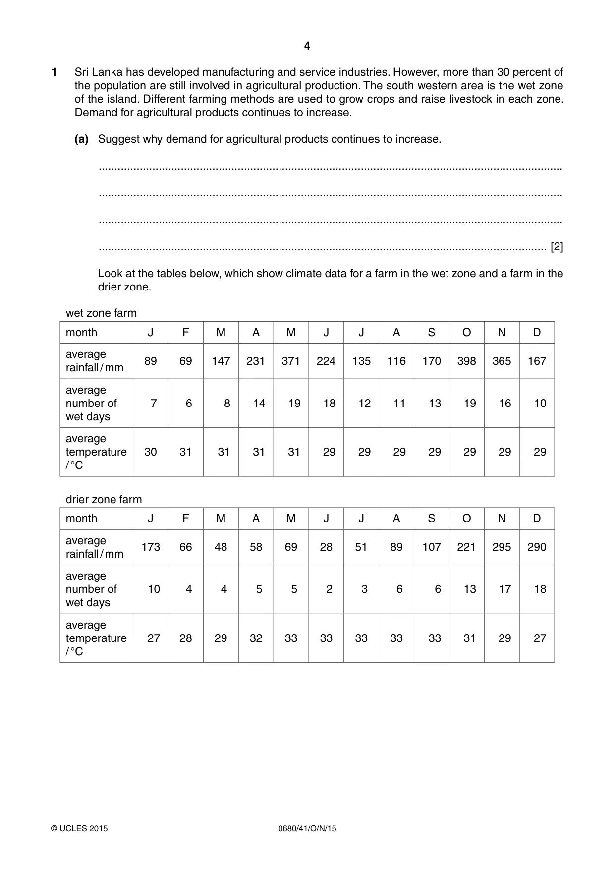 Cambridge IGCSE Environmental Management 0680 2015 Oct/Nov Paper 4 · Variant 1 question paper, page 4 of 16