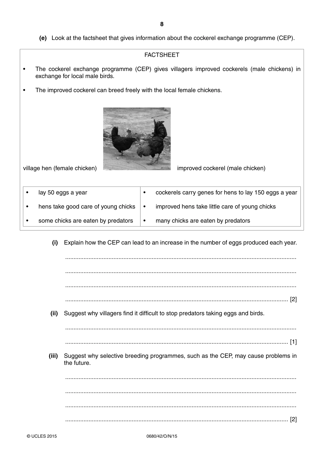 Cambridge IGCSE Environmental Management 0680 2015 Oct/Nov Paper 4 · Variant 2 question paper, page 8 of 16