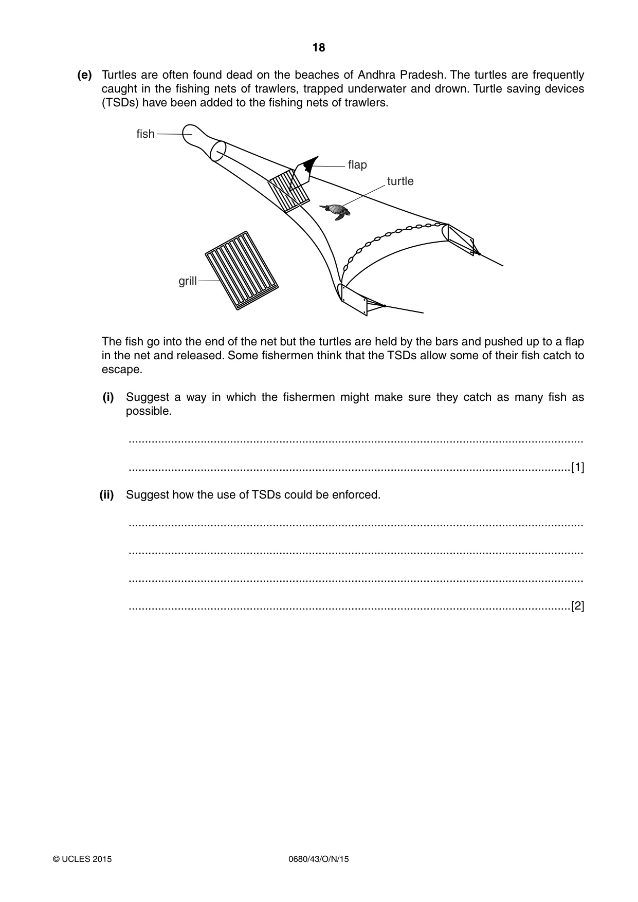 Cambridge IGCSE Environmental Management 0680 2015 Oct/Nov Paper 4 · Variant 3 question paper, page 18 of 20