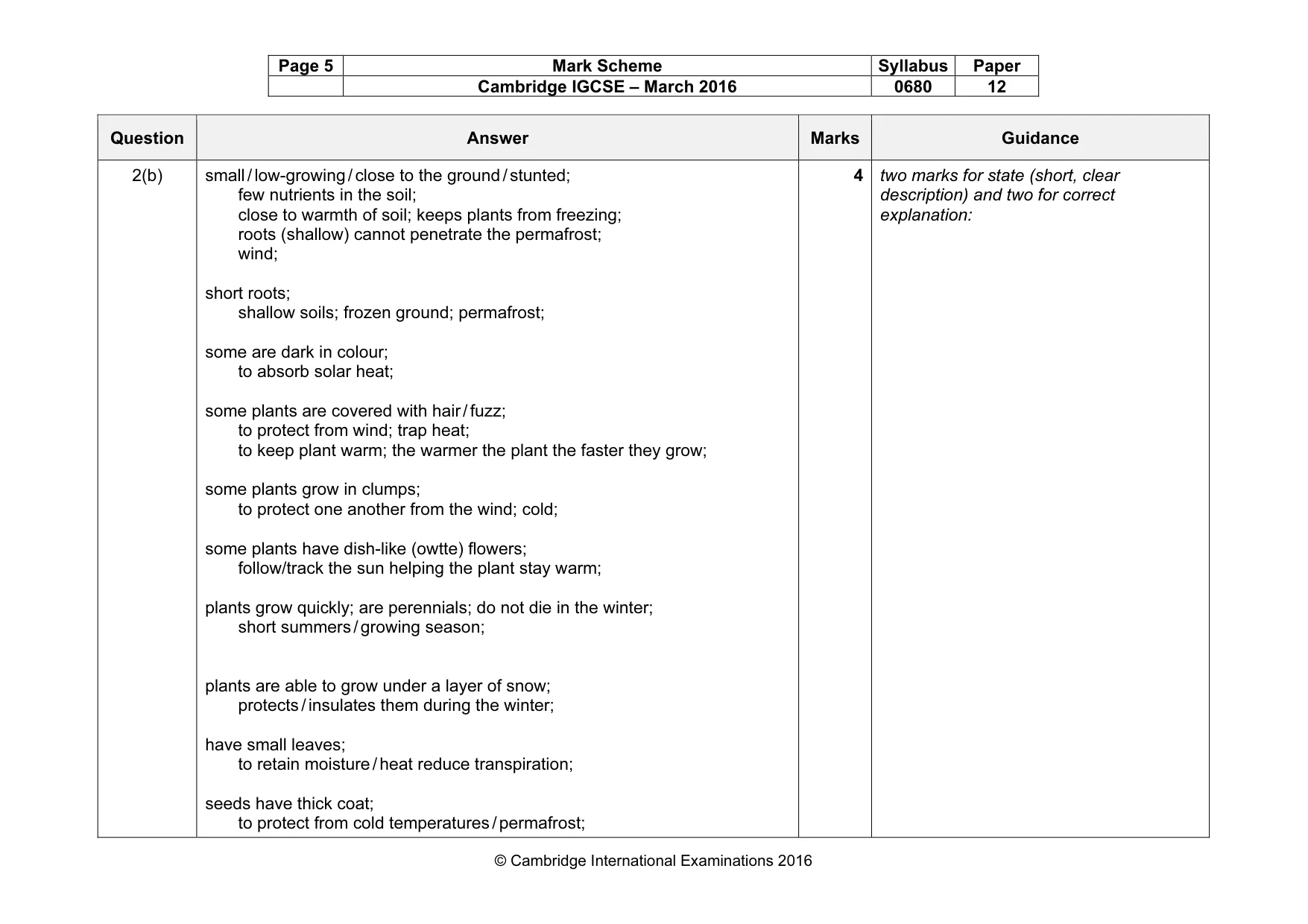 Mark scheme, page 5 of 12