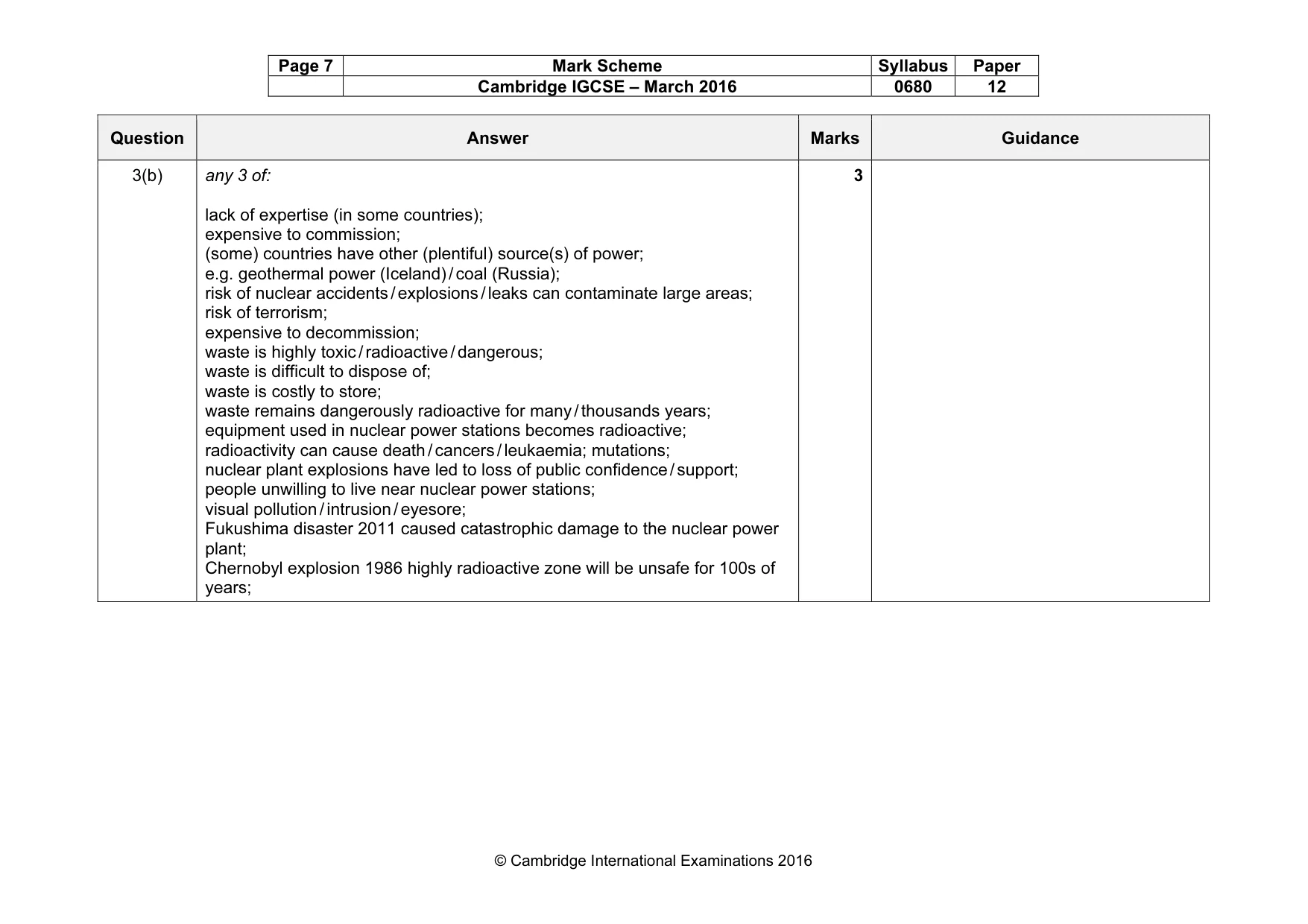 Mark scheme, page 7 of 12