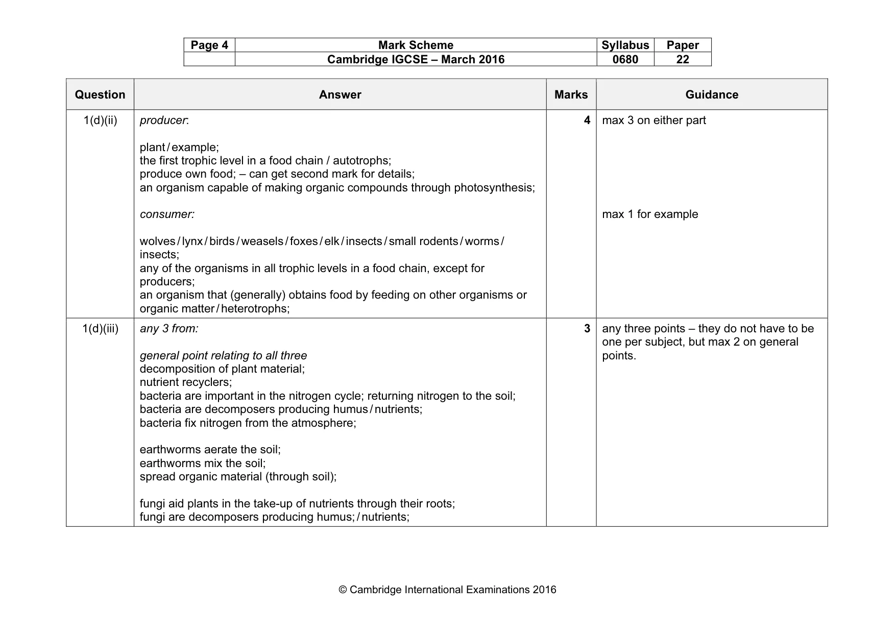 Mark scheme, page 4 of 10
