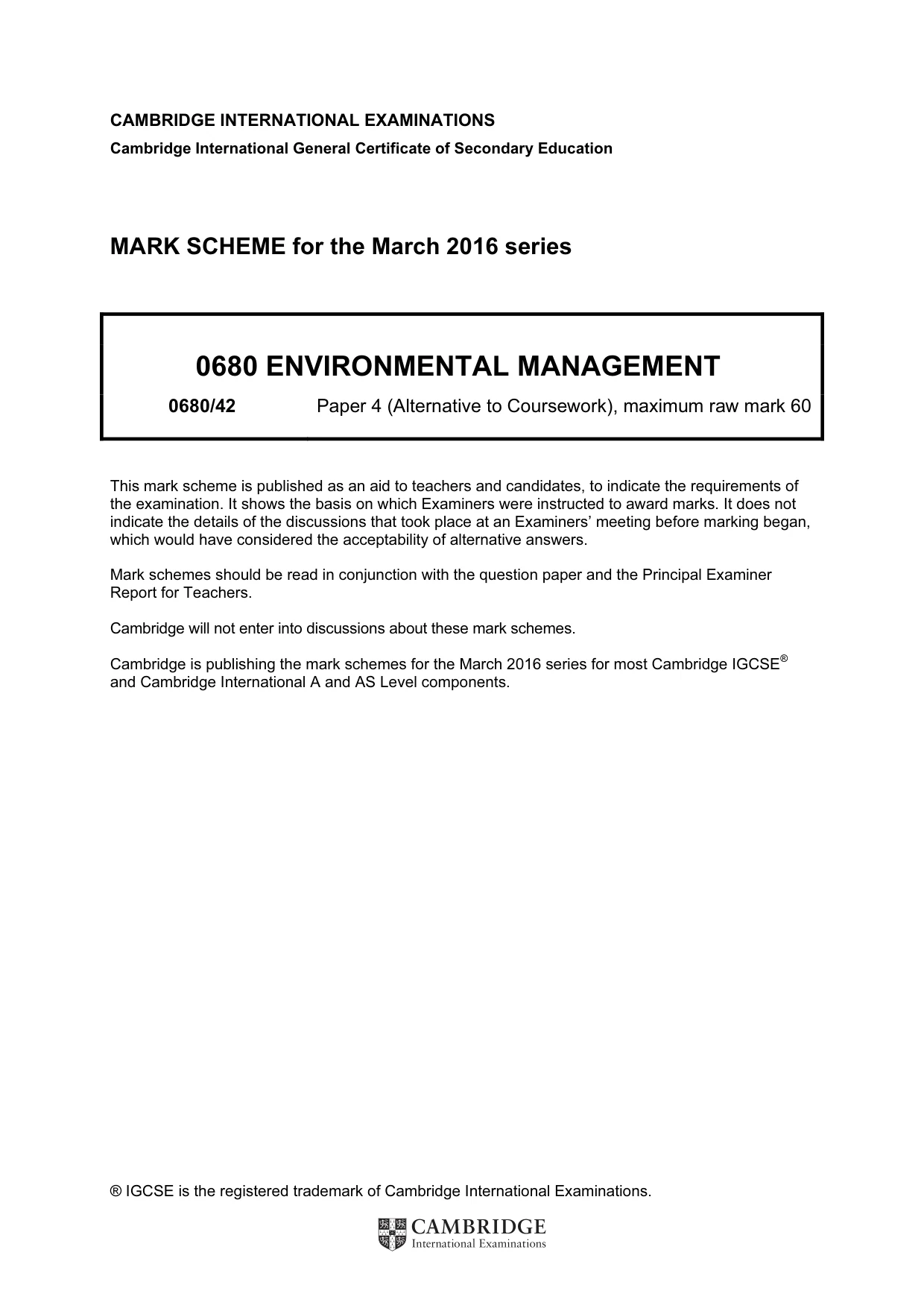 Mark scheme, page 1 of 6