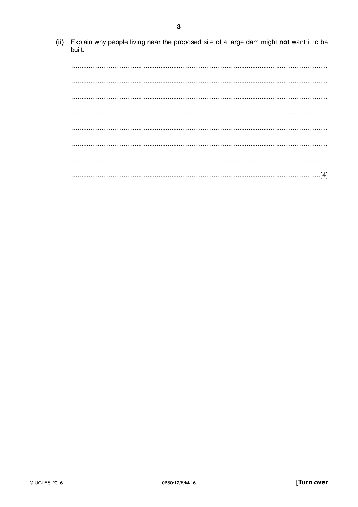 Cambridge IGCSE Environmental Management 0680 2016 Feb/March Paper 1 · Variant 2 question paper, page 3 of 16