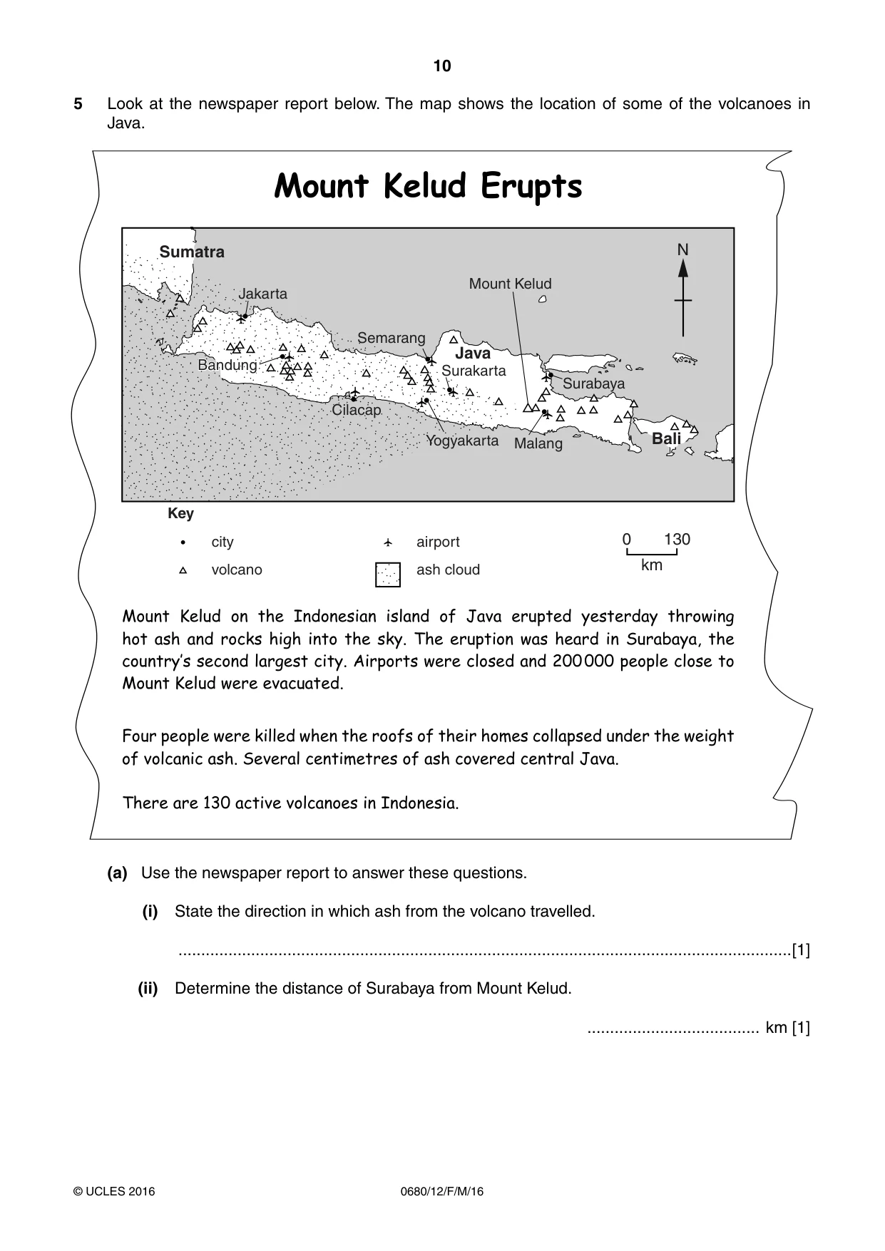 Cambridge IGCSE Environmental Management 0680 2016 Feb/March Paper 1 · Variant 2 question paper, page 10 of 16