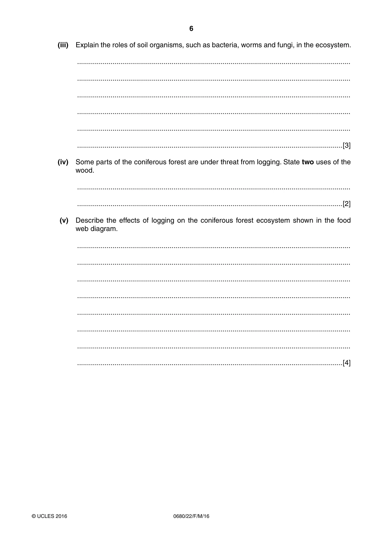 Cambridge IGCSE Environmental Management 0680 2016 Feb/March Paper 2 · Variant 2 question paper, page 6 of 12