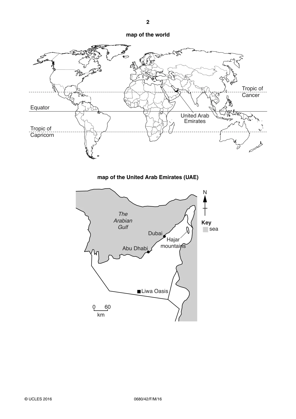 Cambridge IGCSE Environmental Management 0680 2016 Feb/March Paper 4 · Variant 2 question paper, page 2 of 16
