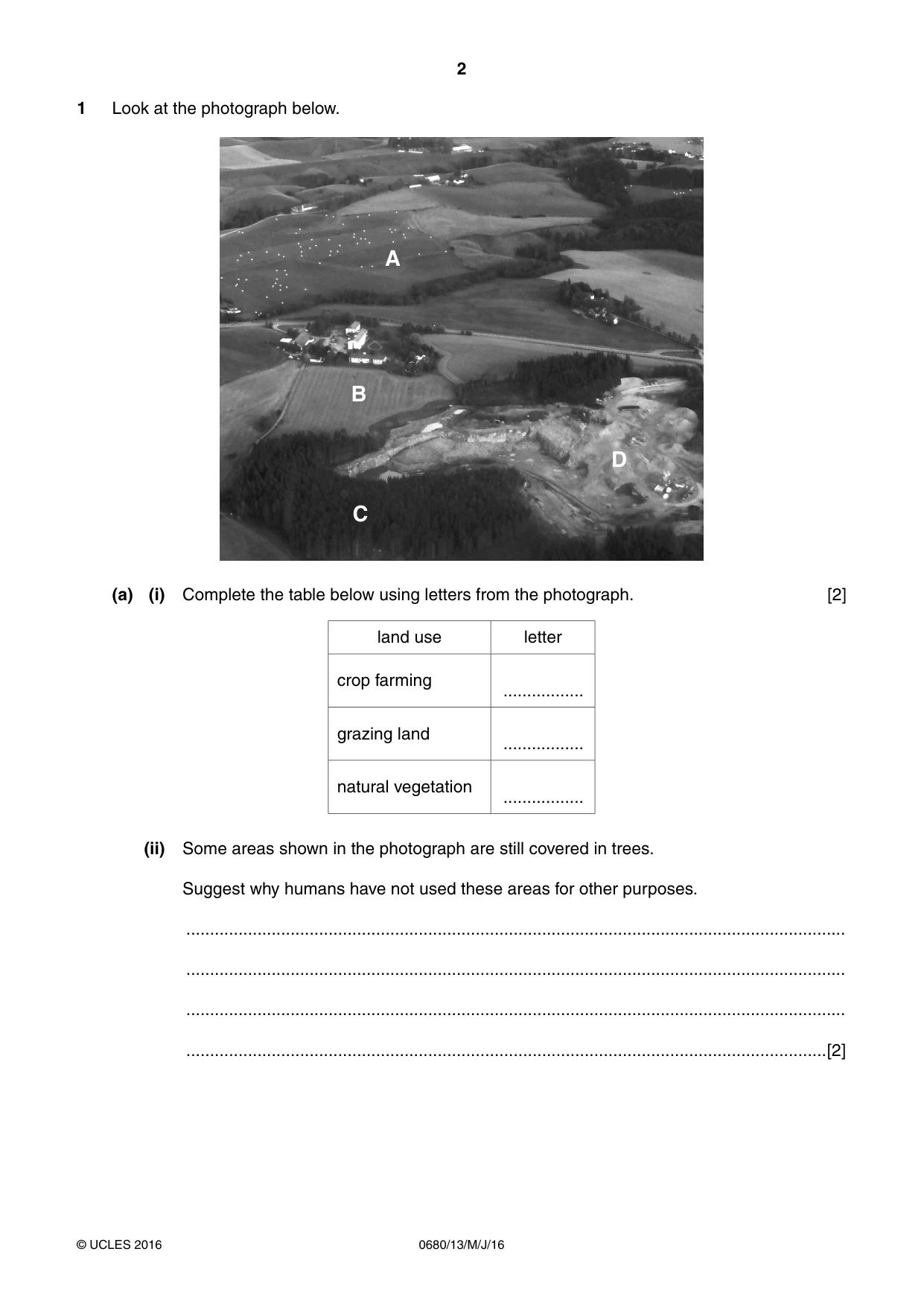 Cambridge IGCSE Environmental Management 0680 2016 May/June Paper 1 · Variant 3 question paper, page 2 of 16