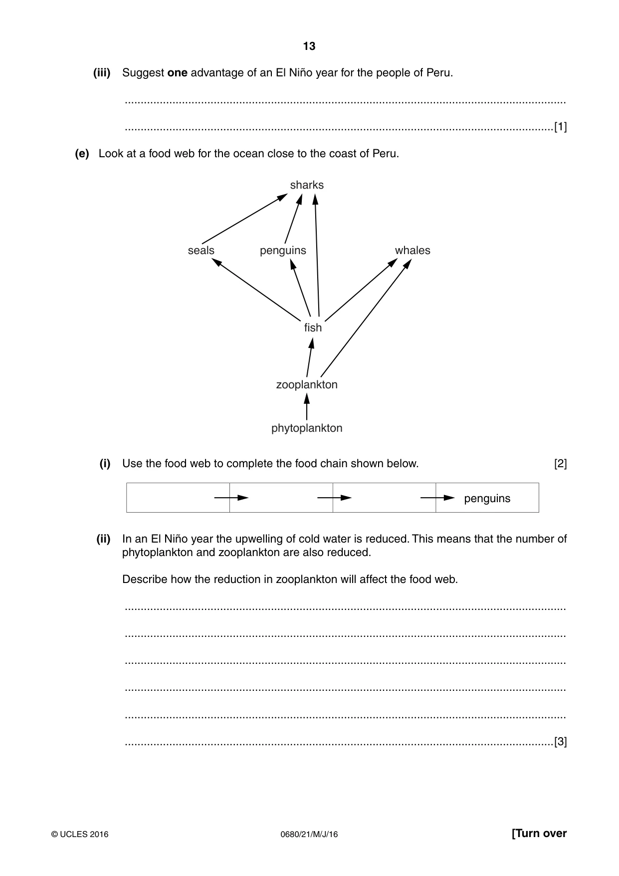 Cambridge IGCSE Environmental Management 0680 2016 May/June Paper 2 · Variant 1 question paper, page 13 of 16