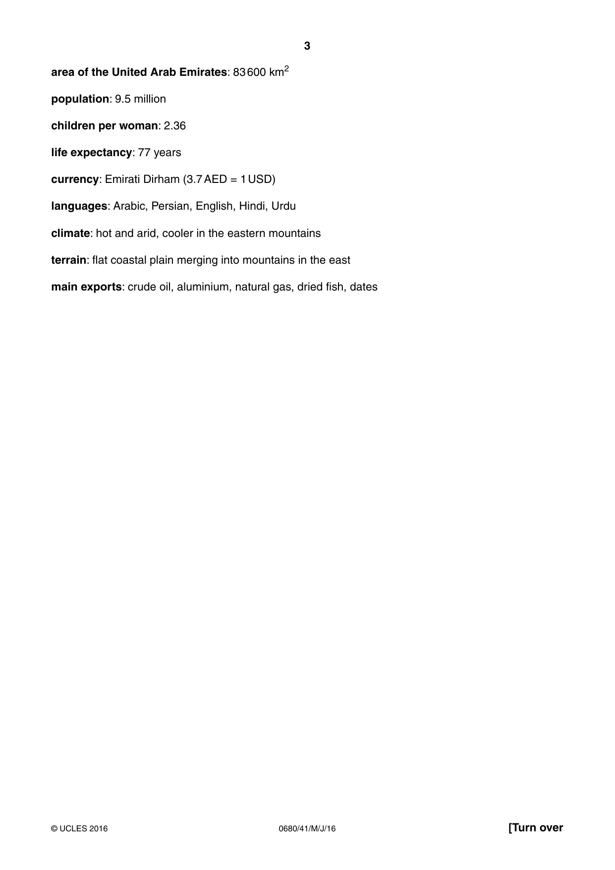 Cambridge IGCSE Environmental Management 0680 2016 May/June Paper 4 · Variant 1 question paper, page 3 of 20