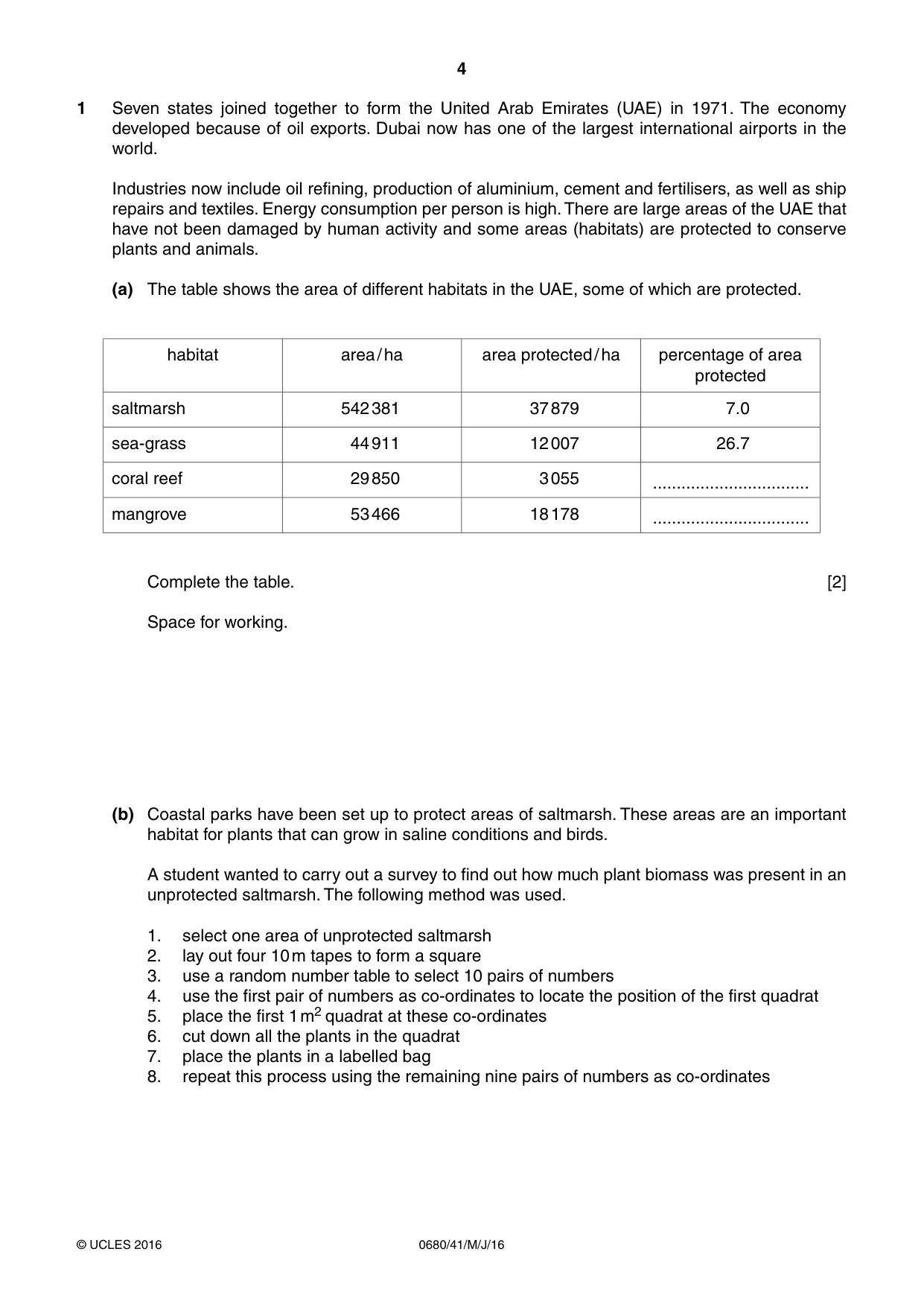 Cambridge IGCSE Environmental Management 0680 2016 May/June Paper 4 · Variant 1 question paper, page 4 of 20