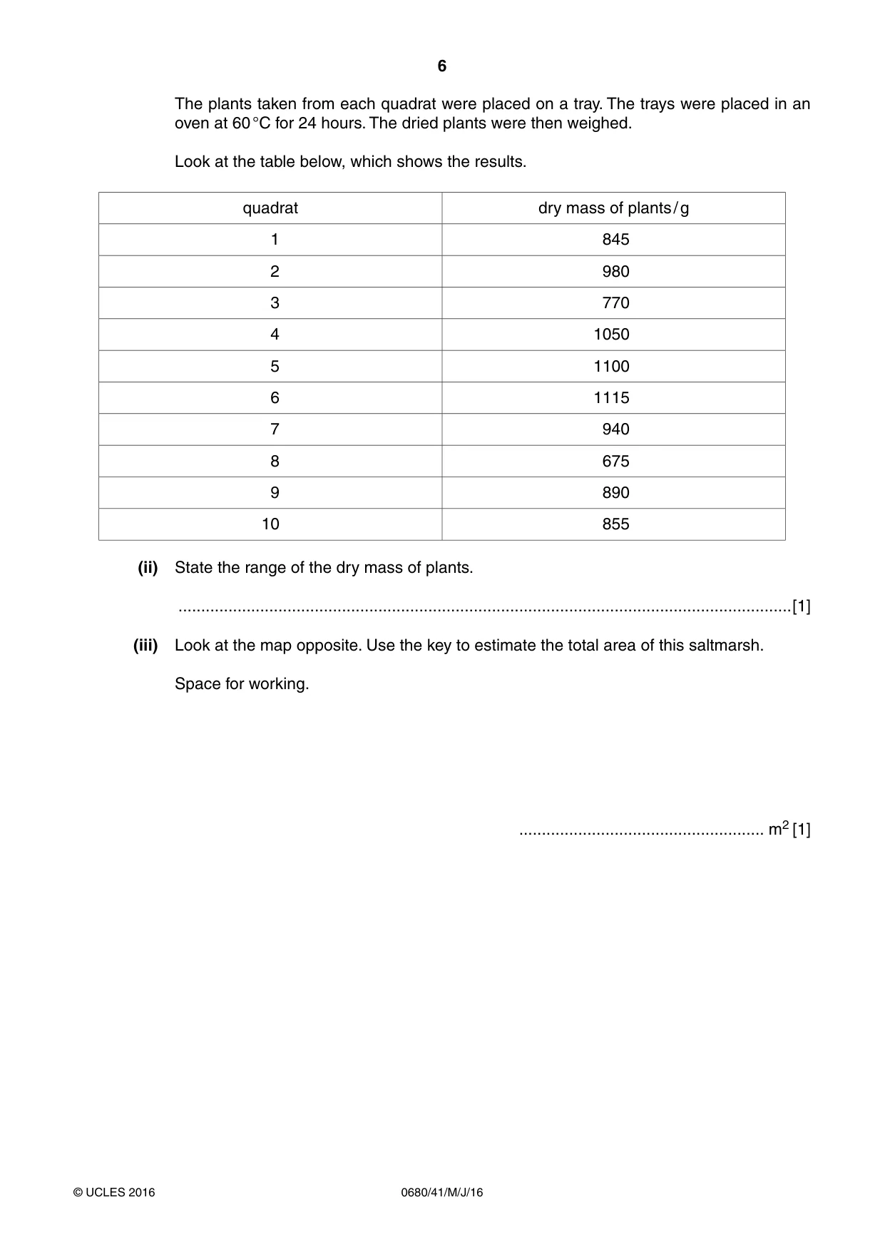 Cambridge IGCSE Environmental Management 0680 2016 May/June Paper 4 · Variant 1 question paper, page 6 of 20