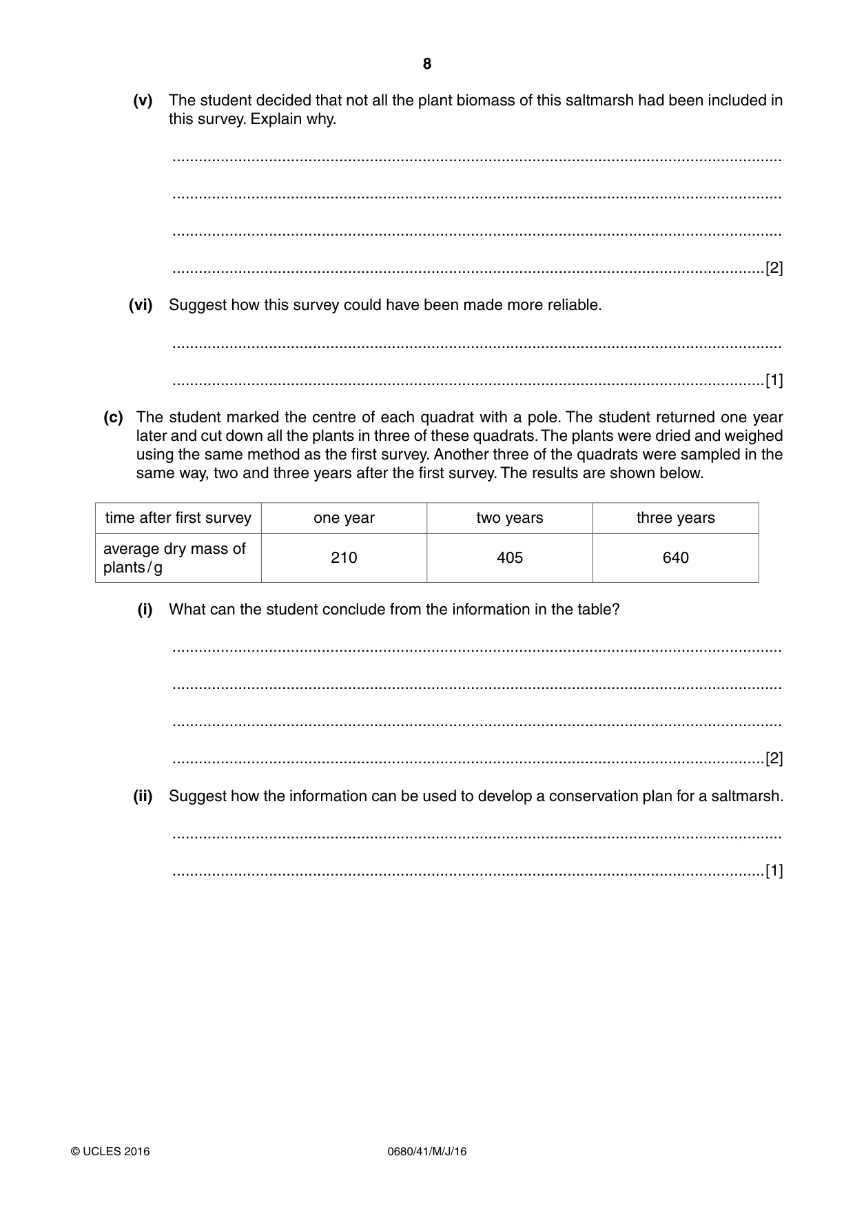 Cambridge IGCSE Environmental Management 0680 2016 May/June Paper 4 · Variant 1 question paper, page 8 of 20