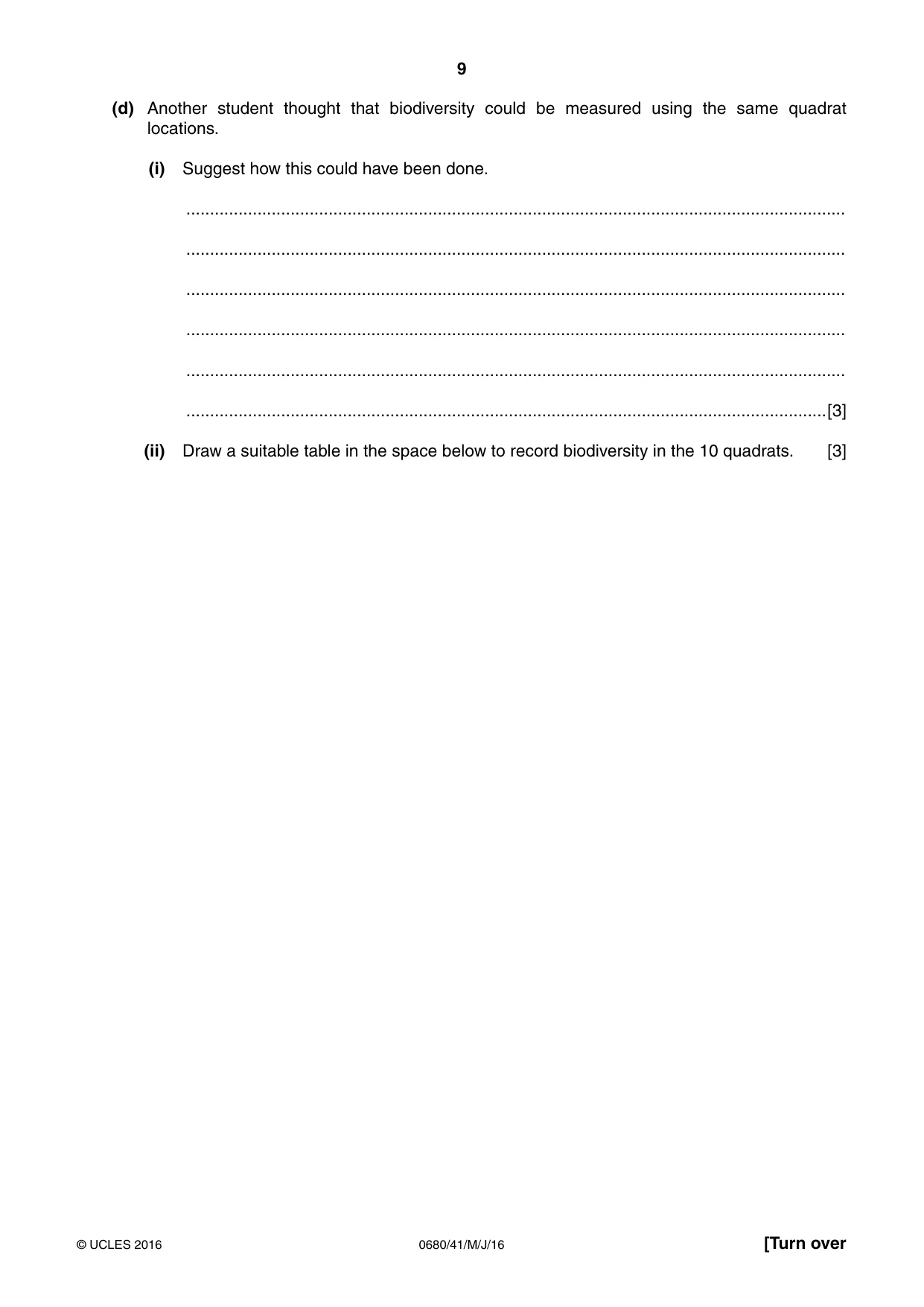 Cambridge IGCSE Environmental Management 0680 2016 May/June Paper 4 · Variant 1 question paper, page 9 of 20