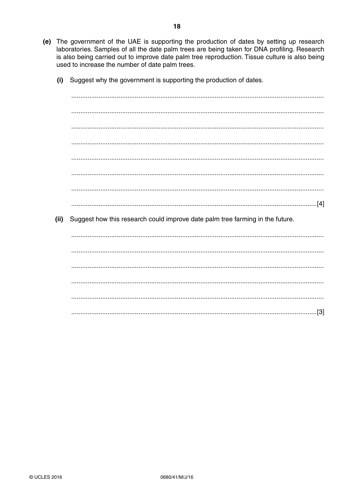 Cambridge IGCSE Environmental Management 0680 2016 May/June Paper 4 · Variant 1 question paper, page 18 of 20