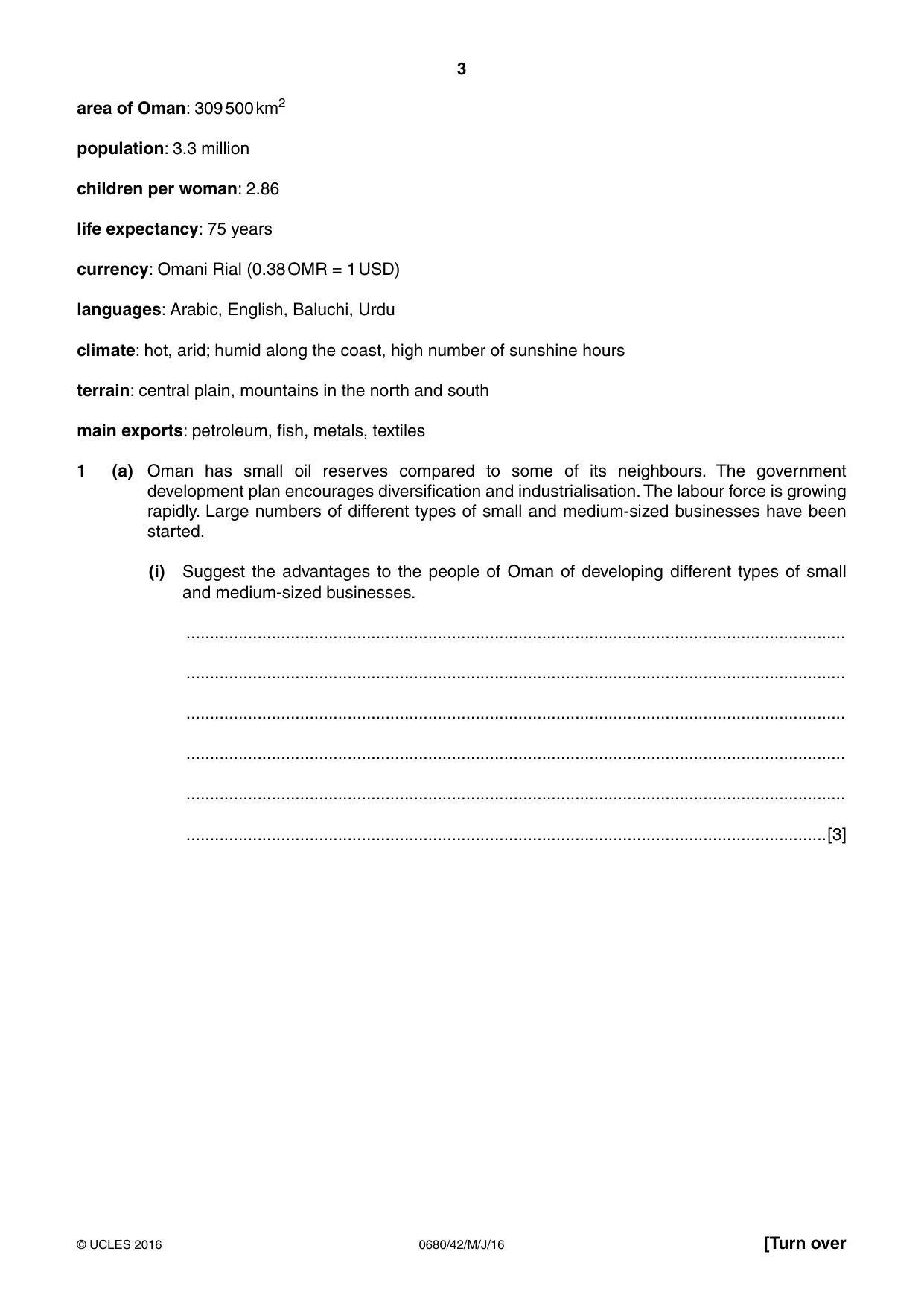 Cambridge IGCSE Environmental Management 0680 2016 May/June Paper 4 · Variant 2 question paper, page 3 of 16