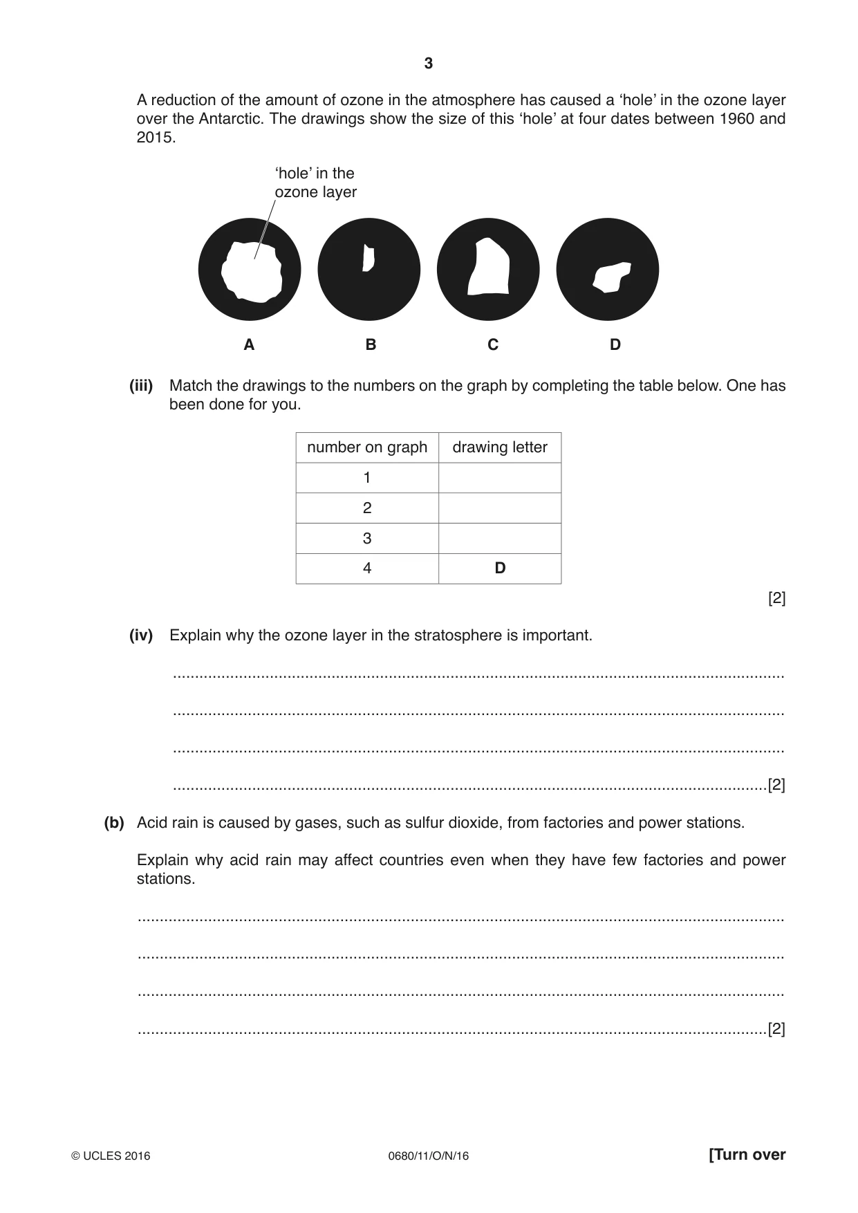 Cambridge IGCSE Environmental Management 0680 2016 Oct/Nov Paper 1 · Variant 1 question paper, page 3 of 16
