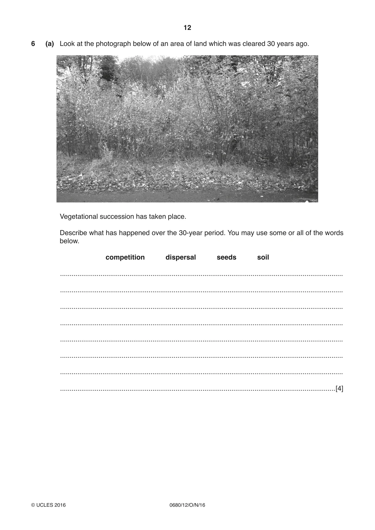 Cambridge IGCSE Environmental Management 0680 2016 Oct/Nov Paper 1 · Variant 2 question paper, page 12 of 16