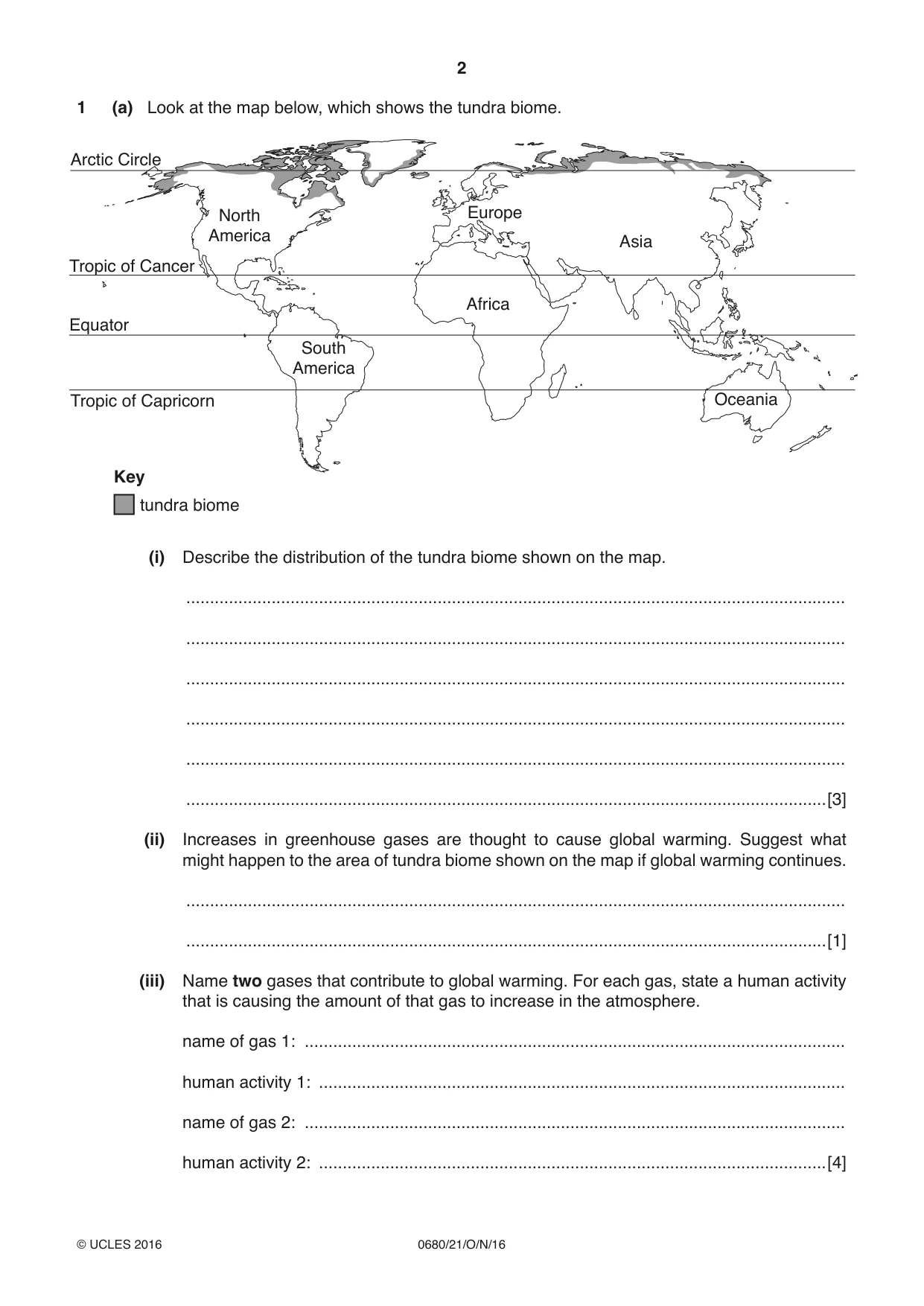 Cambridge IGCSE Environmental Management 0680 2016 Oct/Nov Paper 2 · Variant 1 question paper, page 2 of 16