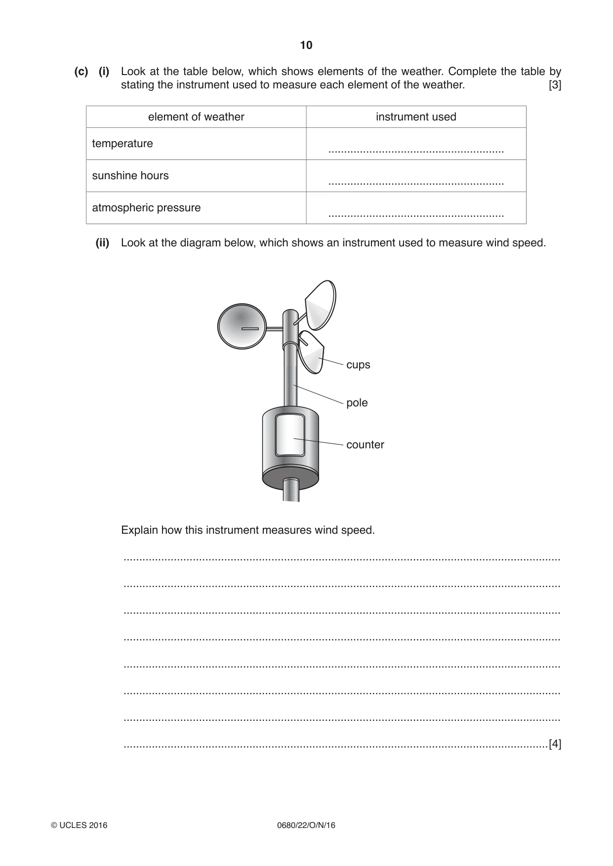 Cambridge IGCSE Environmental Management 0680 2016 Oct/Nov Paper 2 · Variant 2 question paper, page 10 of 16