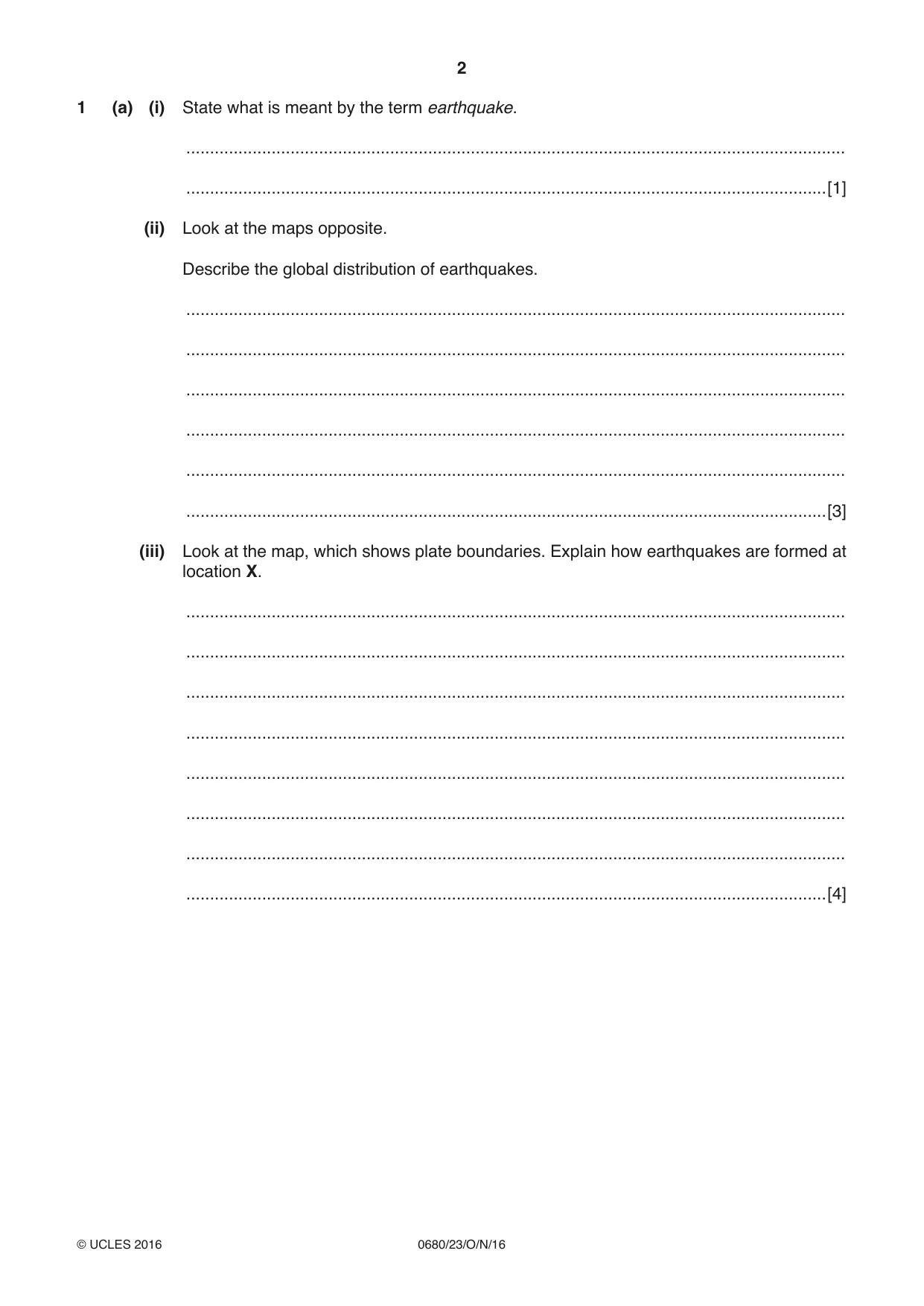 Cambridge IGCSE Environmental Management 0680 2016 Oct/Nov Paper 2 · Variant 3 question paper, page 2 of 16