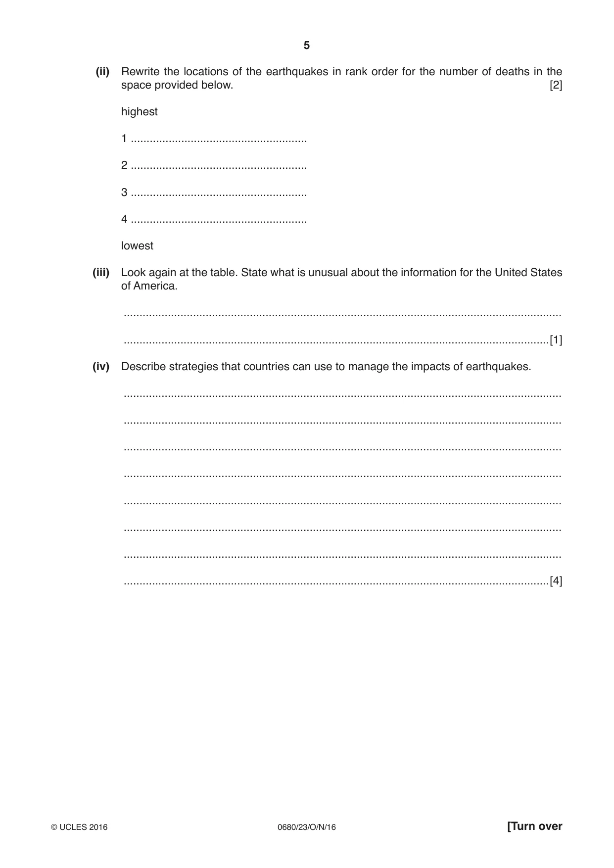 Cambridge IGCSE Environmental Management 0680 2016 Oct/Nov Paper 2 · Variant 3 question paper, page 5 of 16