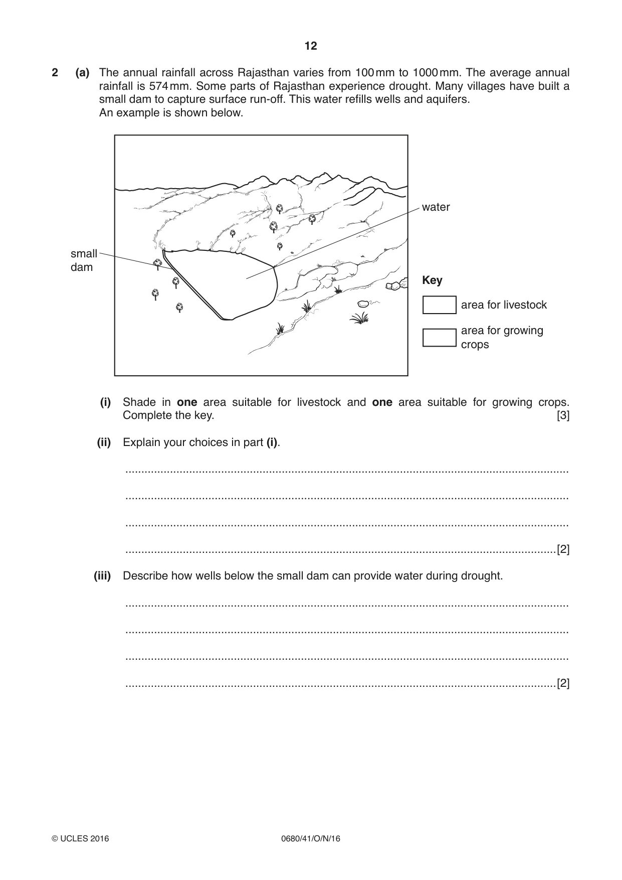 Cambridge IGCSE Environmental Management 0680 2016 Oct/Nov Paper 4 · Variant 1 question paper, page 12 of 16