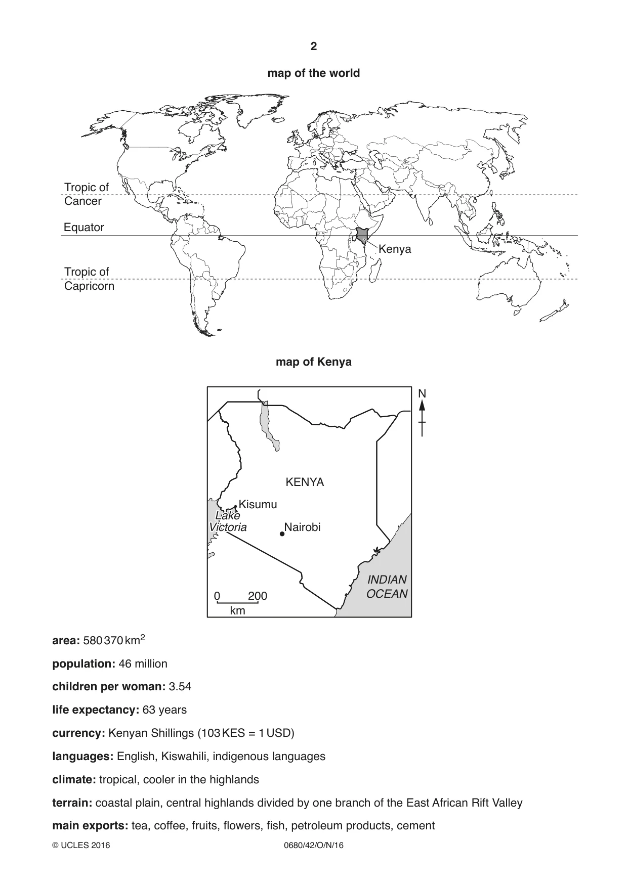 Cambridge IGCSE Environmental Management 0680 2016 Oct/Nov Paper 4 · Variant 2 question paper, page 2 of 16