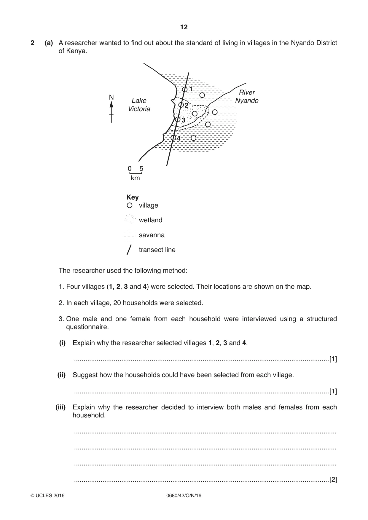 Cambridge IGCSE Environmental Management 0680 2016 Oct/Nov Paper 4 · Variant 2 question paper, page 12 of 16
