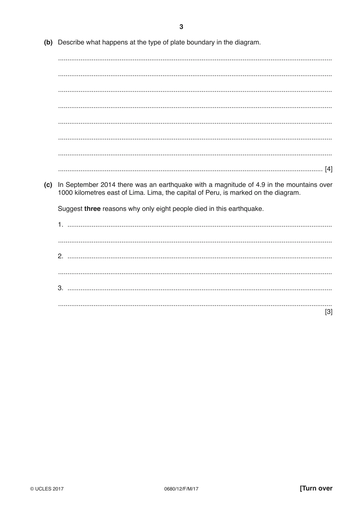 Cambridge IGCSE Environmental Management 0680 2017 Feb/March Paper 1 · Variant 2 question paper, page 3 of 16