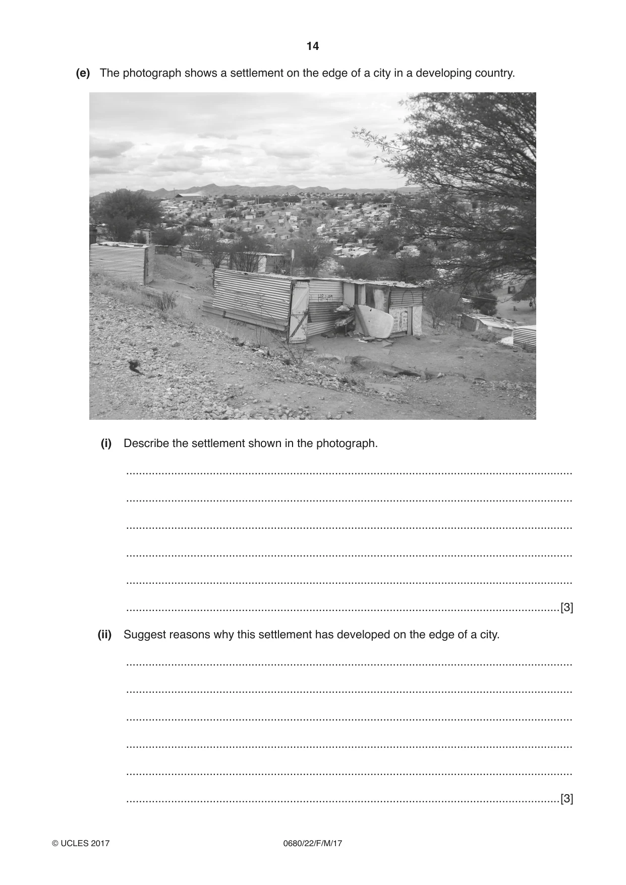 Cambridge IGCSE Environmental Management 0680 2017 Feb/March Paper 2 · Variant 2 question paper, page 14 of 16