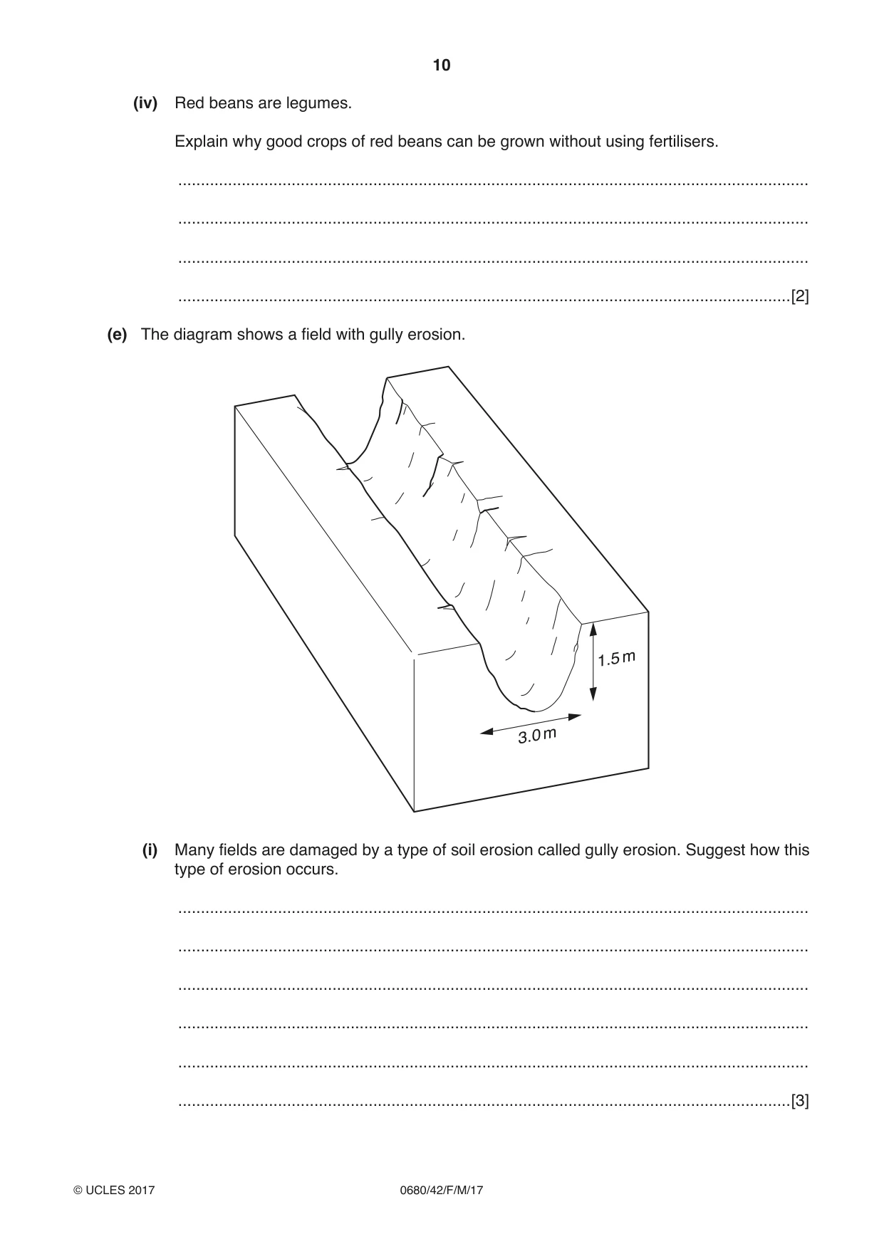 Cambridge IGCSE Environmental Management 0680 2017 Feb/March Paper 4 · Variant 2 question paper, page 10 of 16