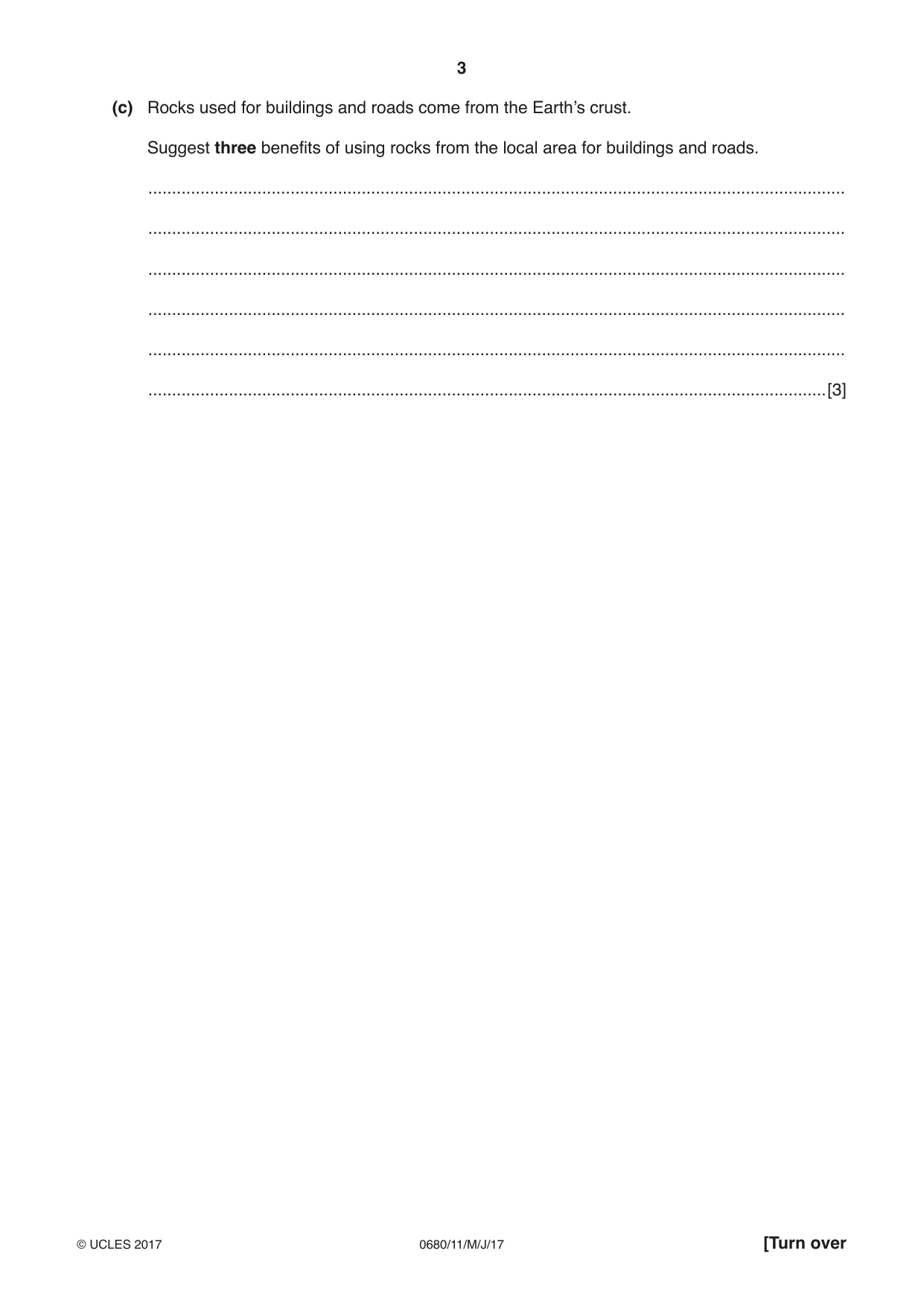 Cambridge IGCSE Environmental Management 0680 2017 May/June Paper 1 · Variant 1 question paper, page 3 of 16