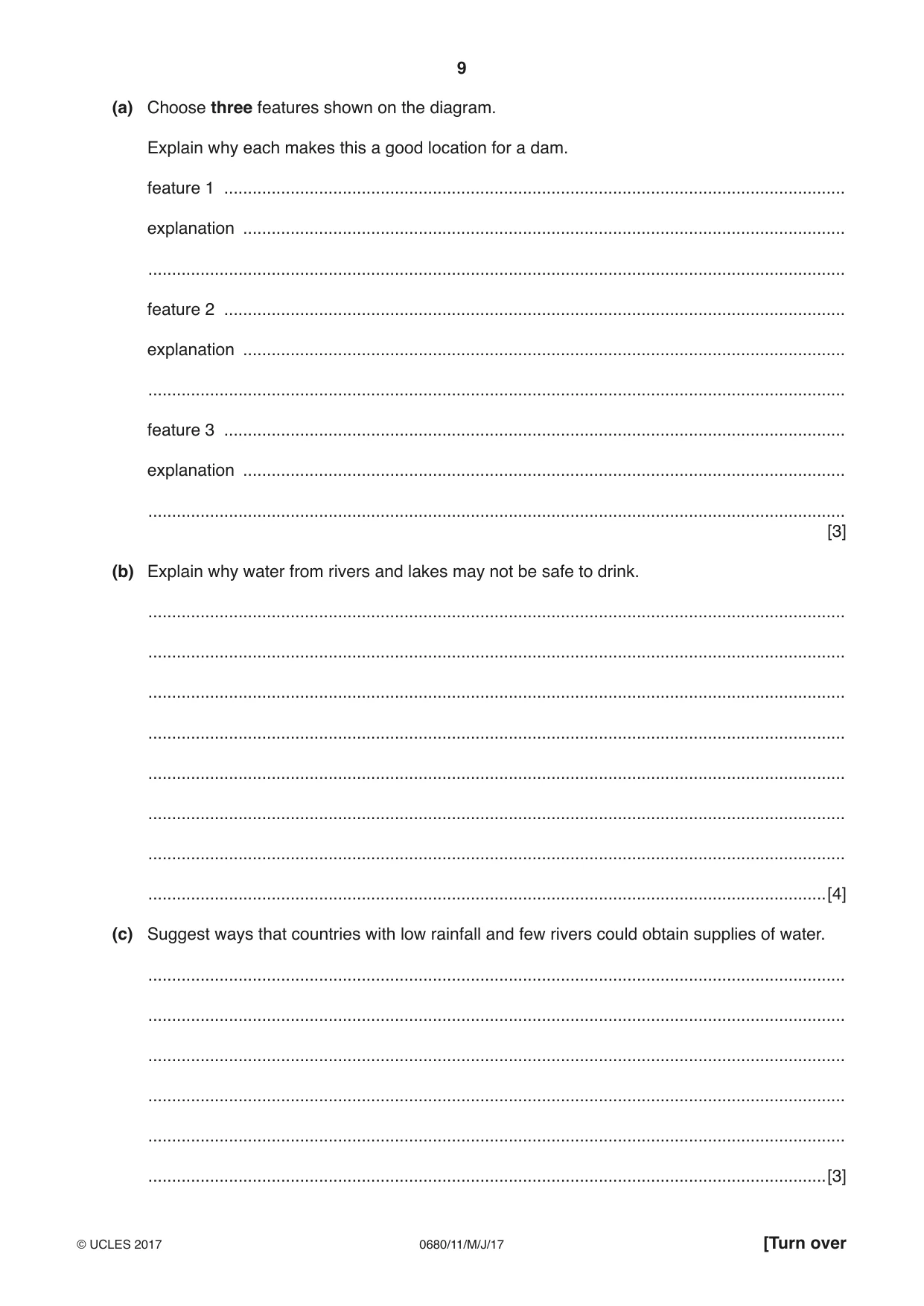 Cambridge IGCSE Environmental Management 0680 2017 May/June Paper 1 · Variant 1 question paper, page 9 of 16