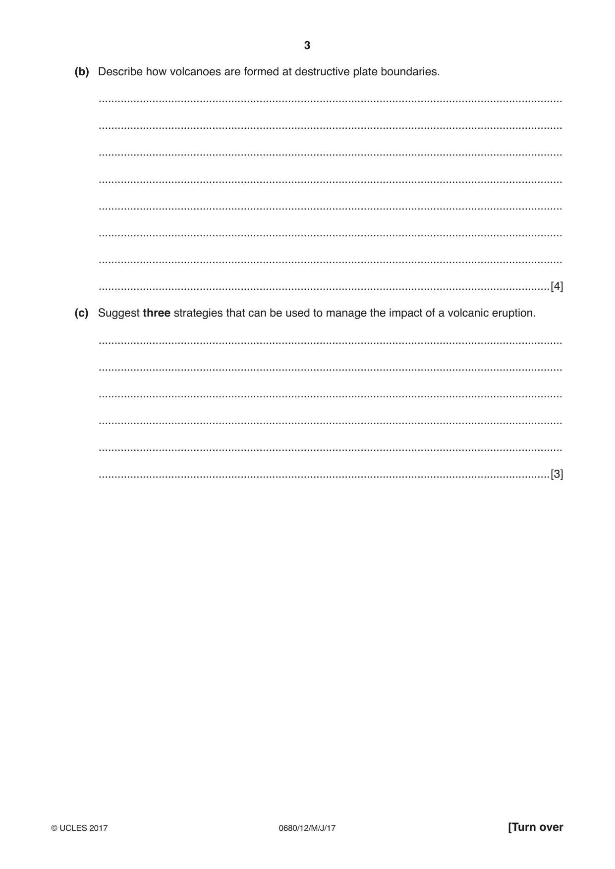 Cambridge IGCSE Environmental Management 0680 2017 May/June Paper 1 · Variant 2 question paper, page 3 of 16