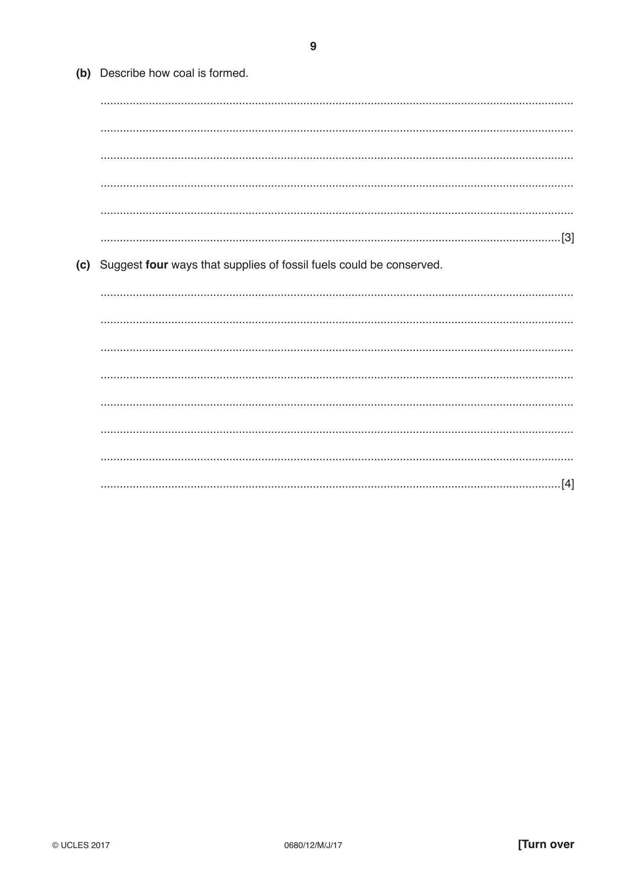 Cambridge IGCSE Environmental Management 0680 2017 May/June Paper 1 · Variant 2 question paper, page 9 of 16