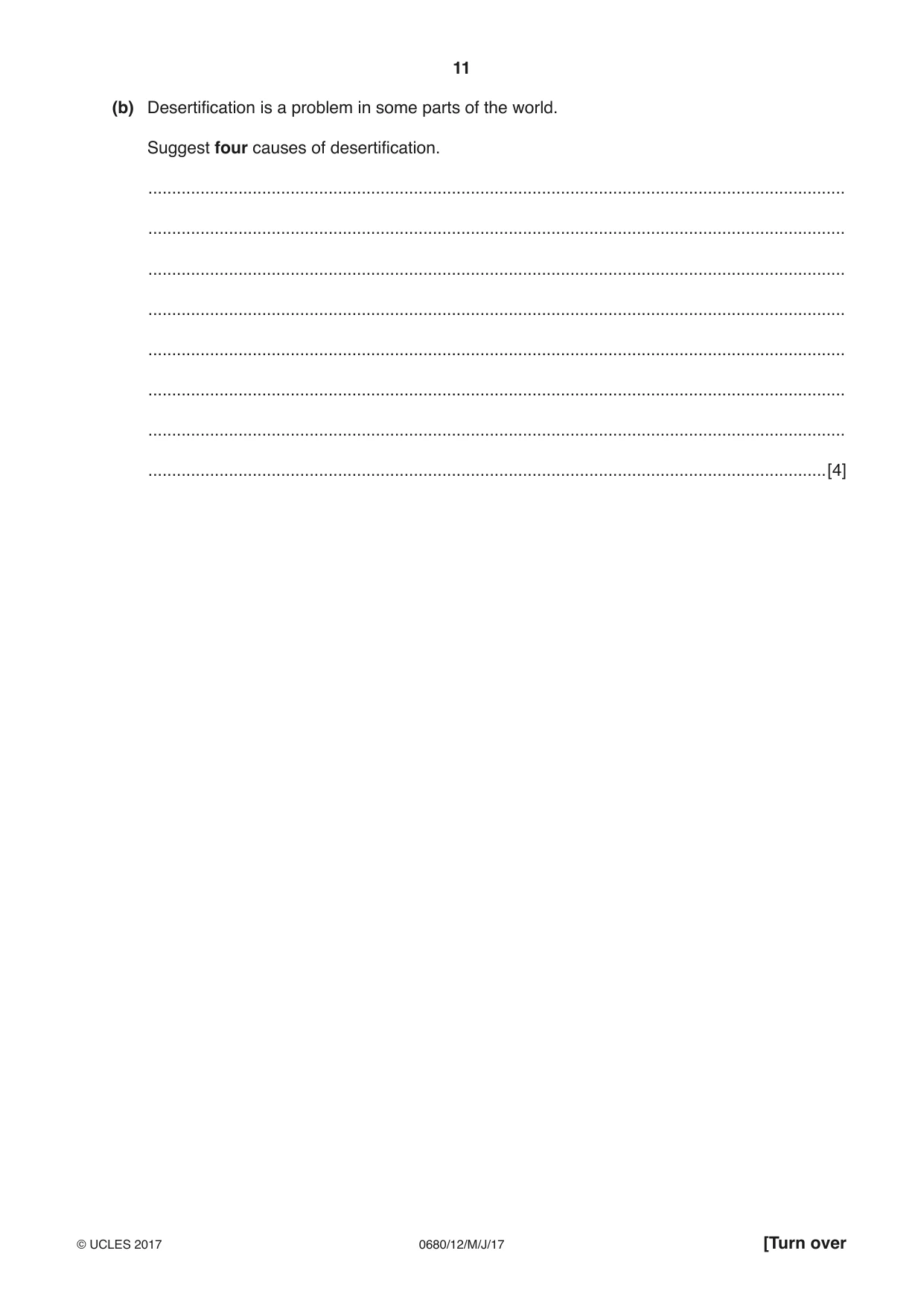 Cambridge IGCSE Environmental Management 0680 2017 May/June Paper 1 · Variant 2 question paper, page 11 of 16