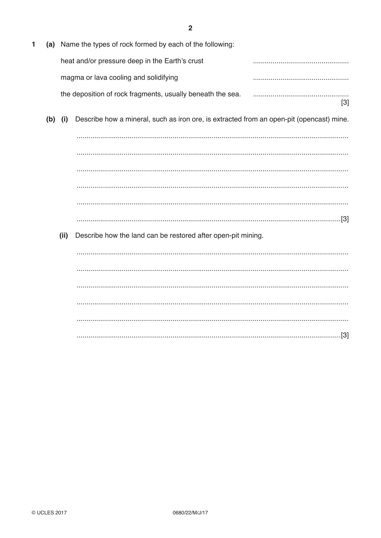 Cambridge IGCSE Environmental Management 0680 2017 May/June Paper 2 · Variant 2 question paper, page 2 of 16