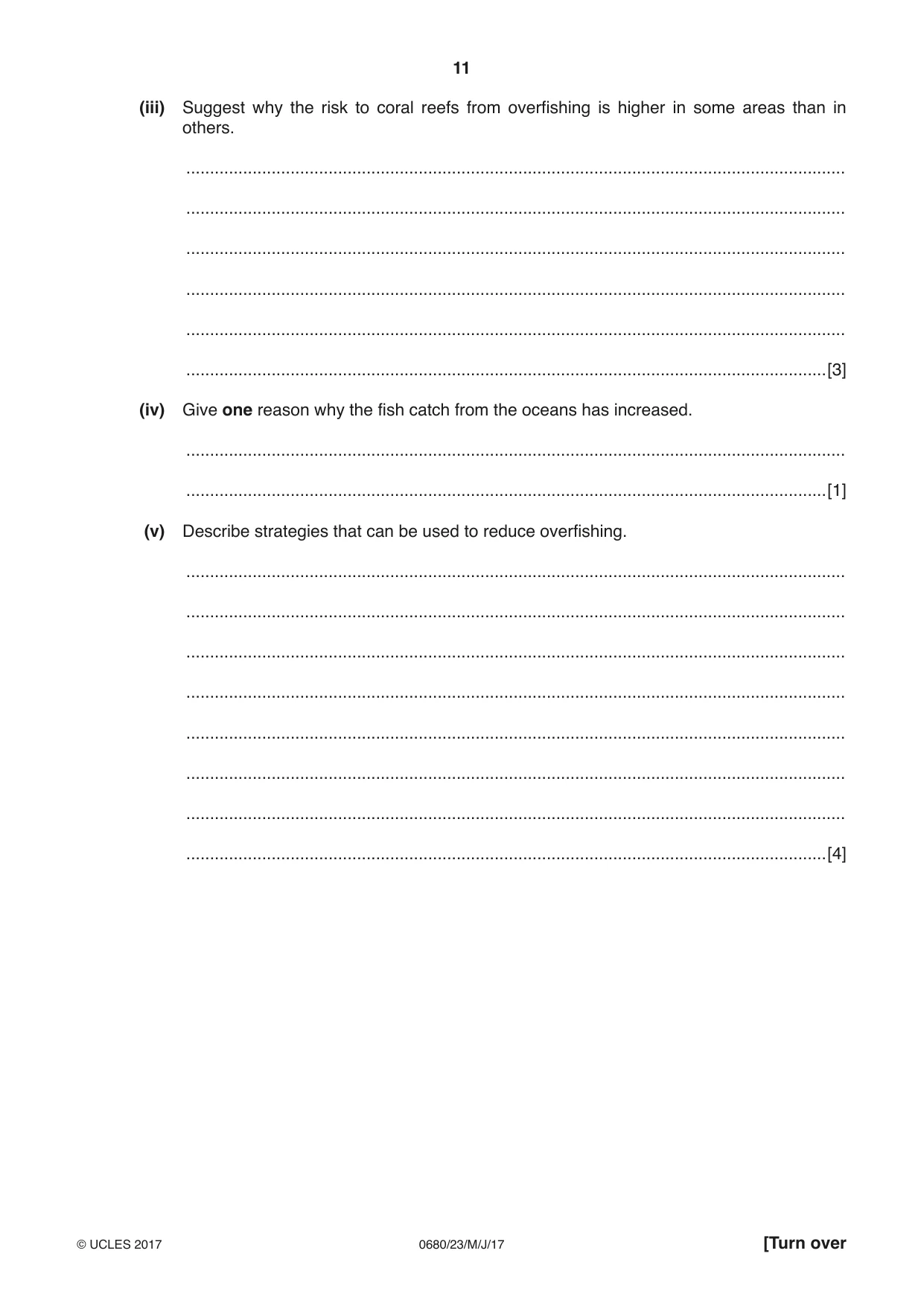 Cambridge IGCSE Environmental Management 0680 2017 May/June Paper 2 · Variant 3 question paper, page 11 of 16