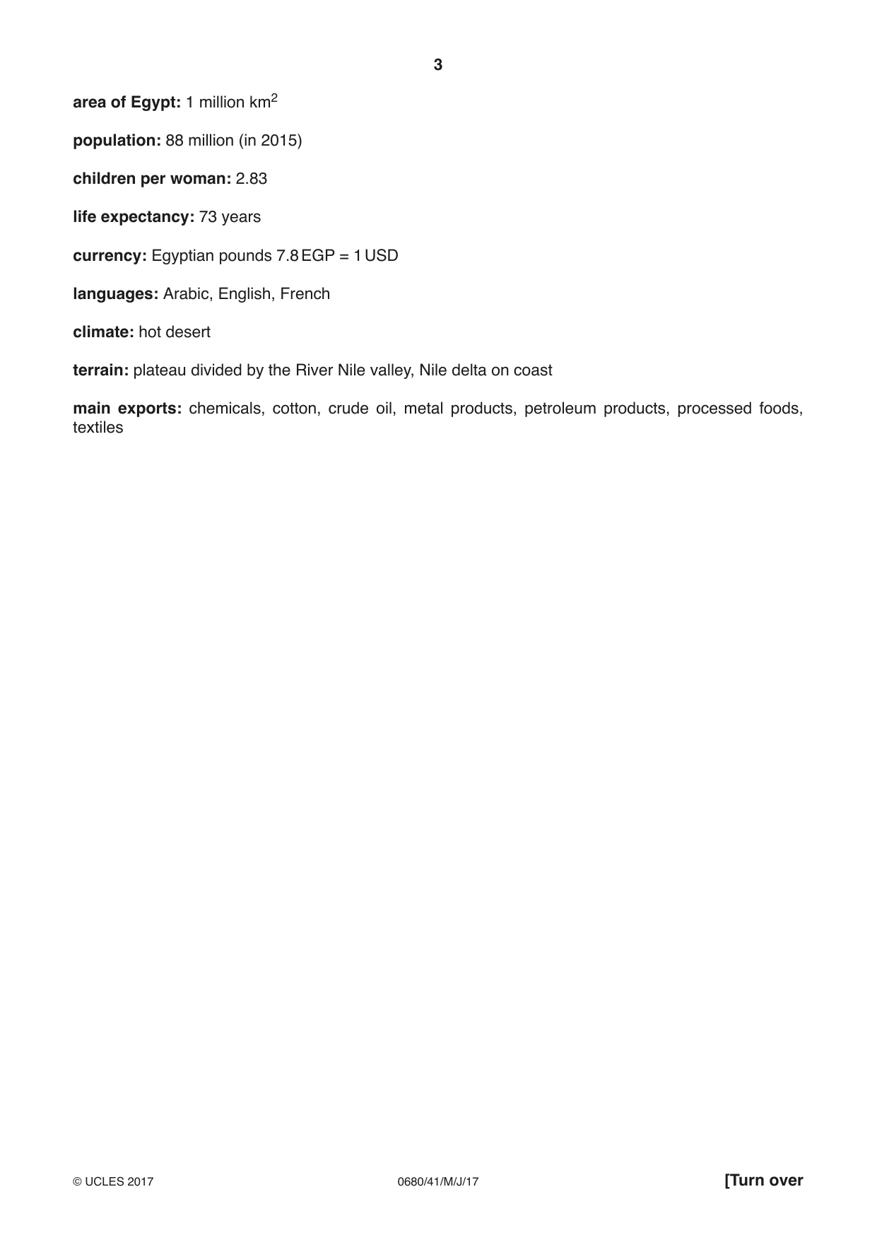 Cambridge IGCSE Environmental Management 0680 2017 May/June Paper 4 · Variant 1 question paper, page 3 of 20